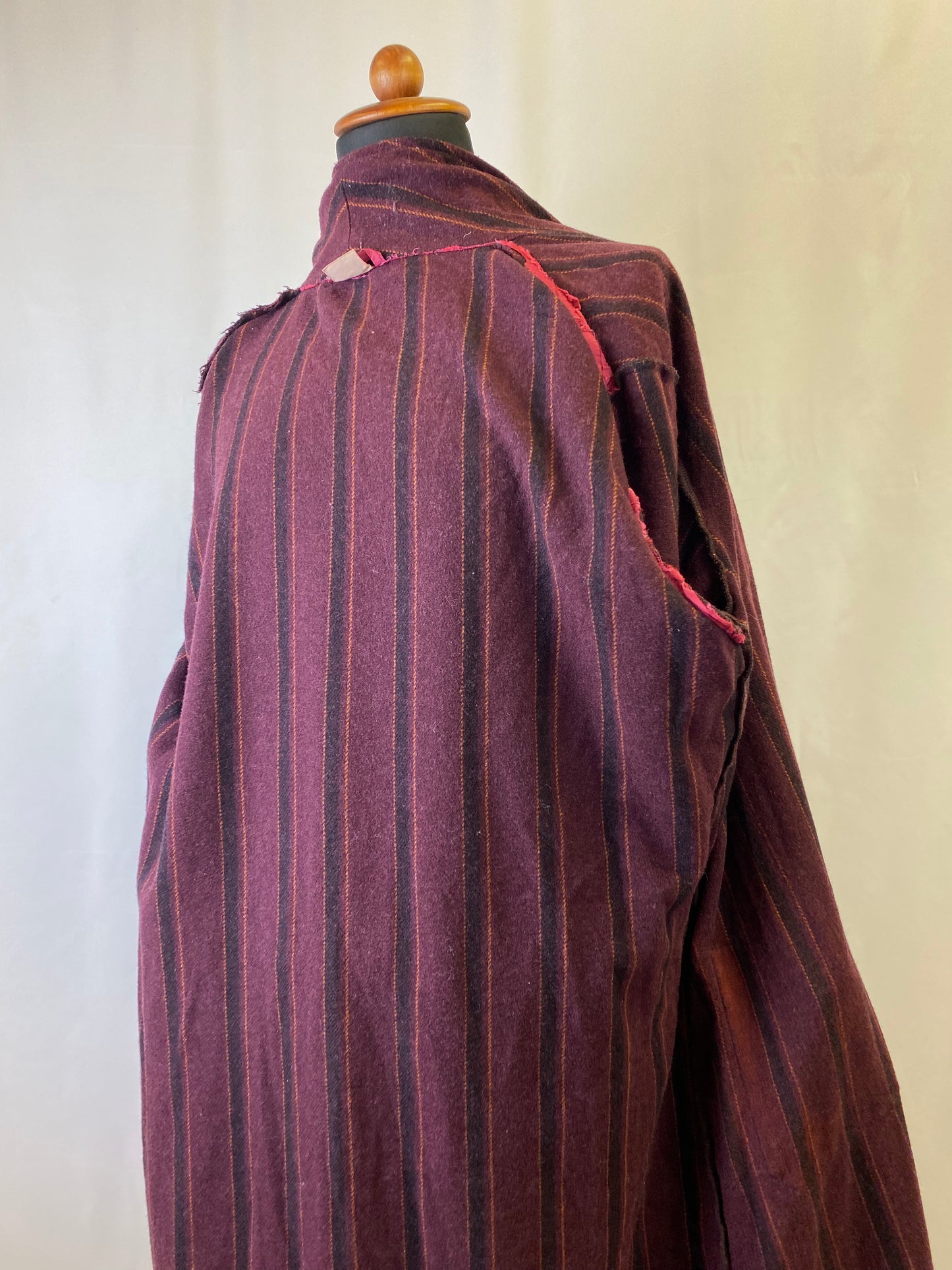 Vestaglia da camera borgogna a righe L-XL