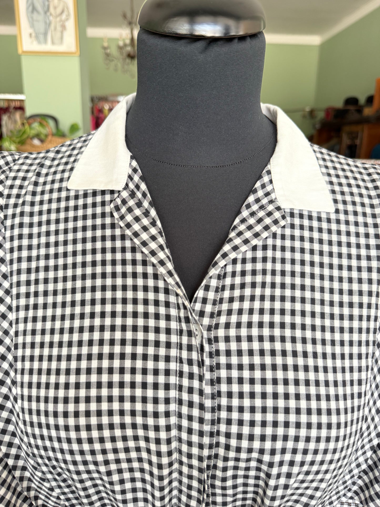 Abito in vichy bianco e nero - TG. 46/48