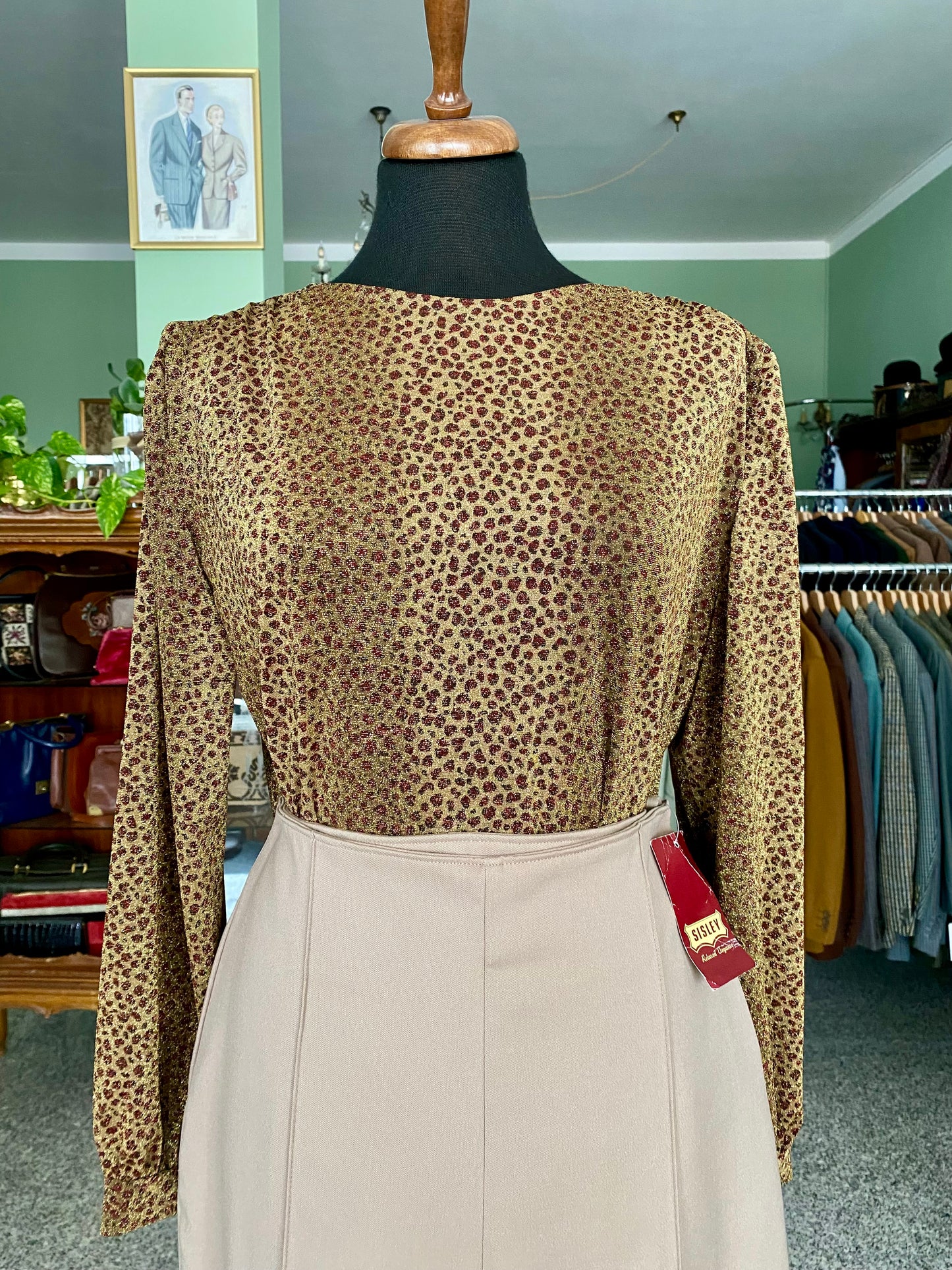 Blusa in lurex leopardata - TG. 44/46