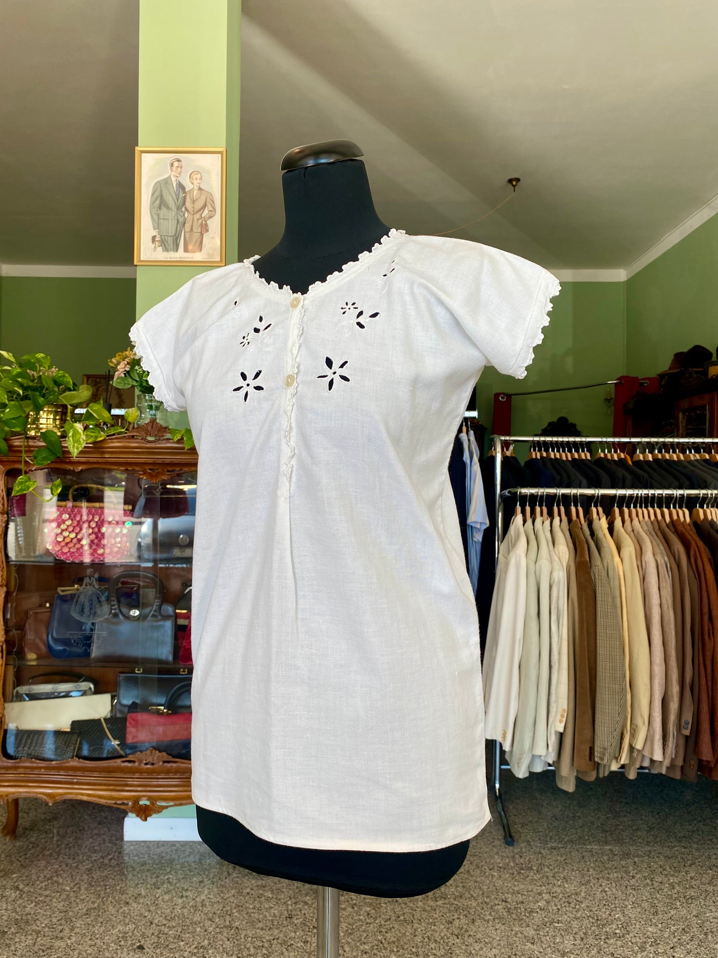 Blusa anni ‘50 in cotone - TG. 38