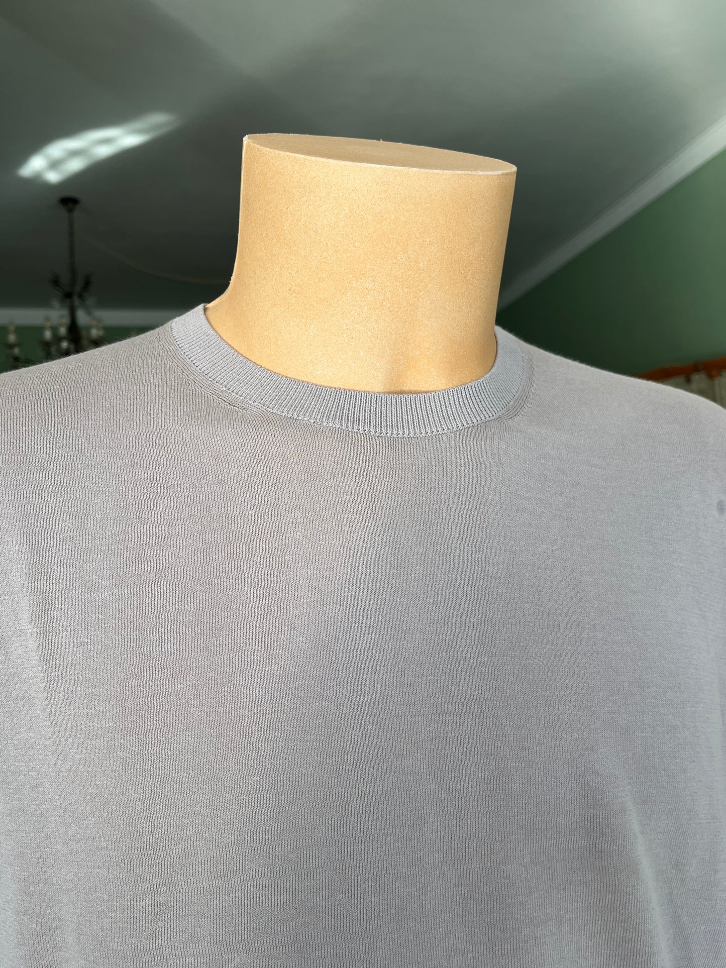 T-shirt a maniche corte cotone/lino tg. 54