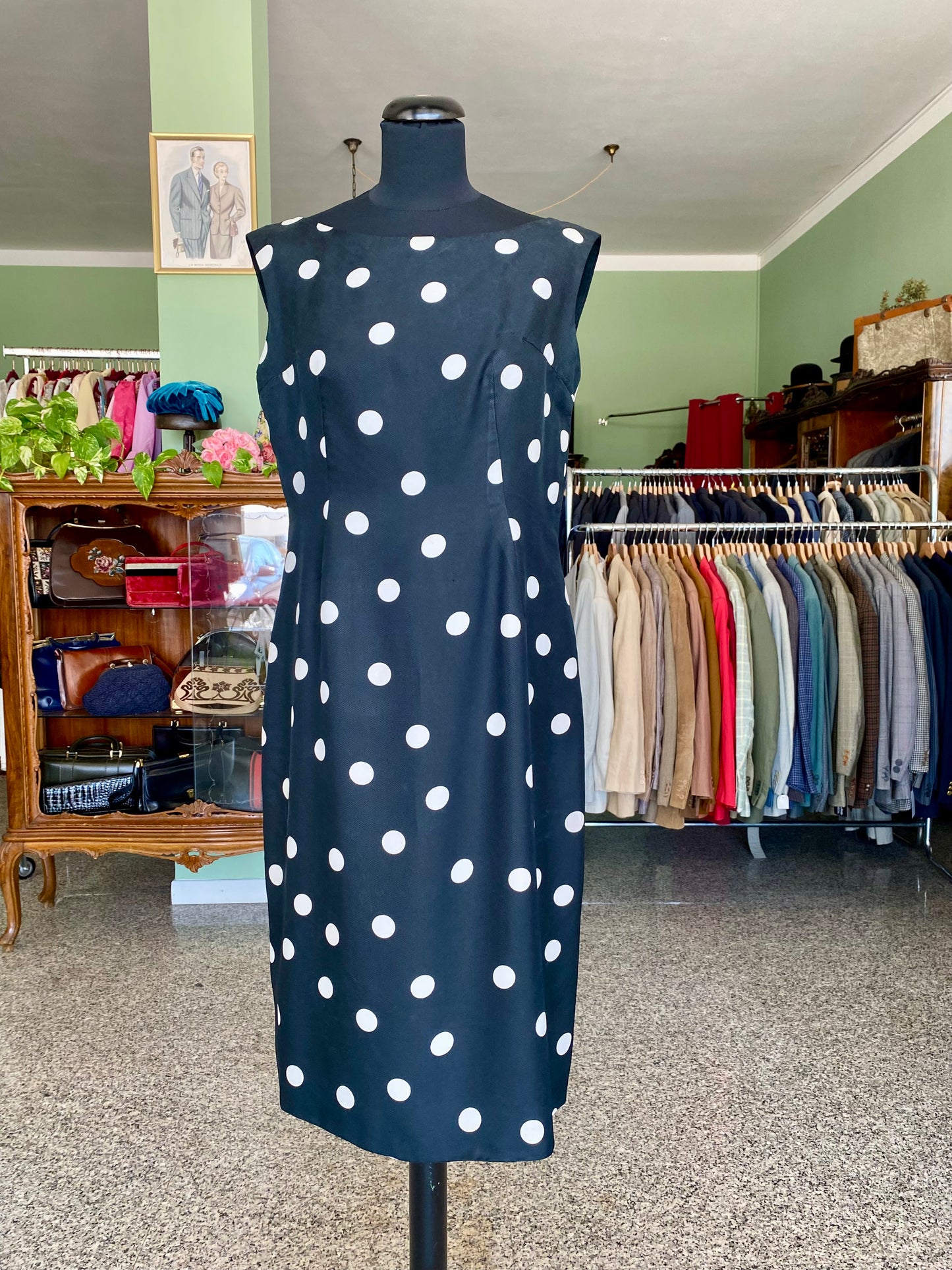 Abito a pois sartoriale anni ‘60 - TG. 44 circa
