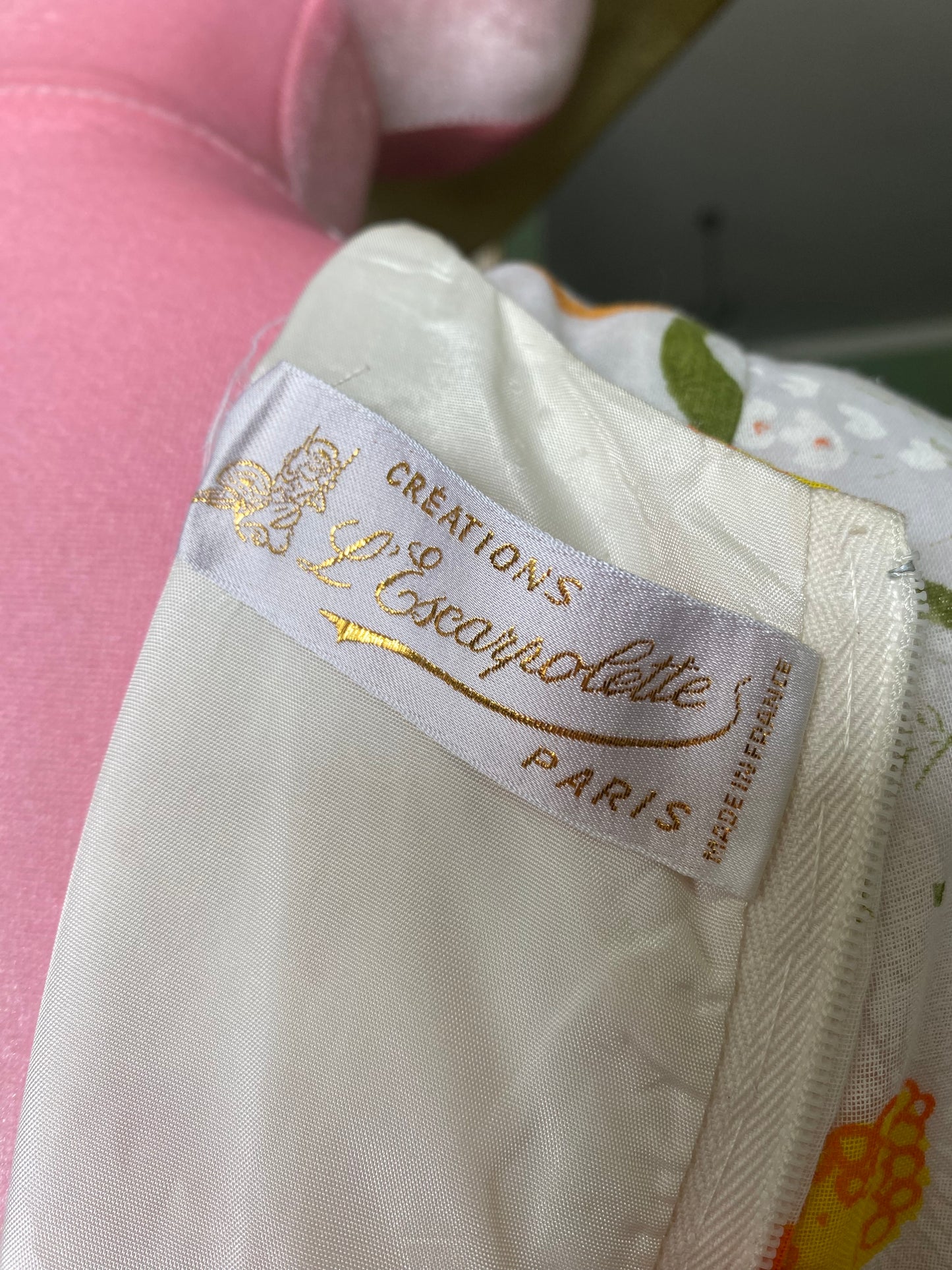 Fiori d’arancio – Maxi dress anni '70 dal sapore rinascimentale - TG. 42 circa
