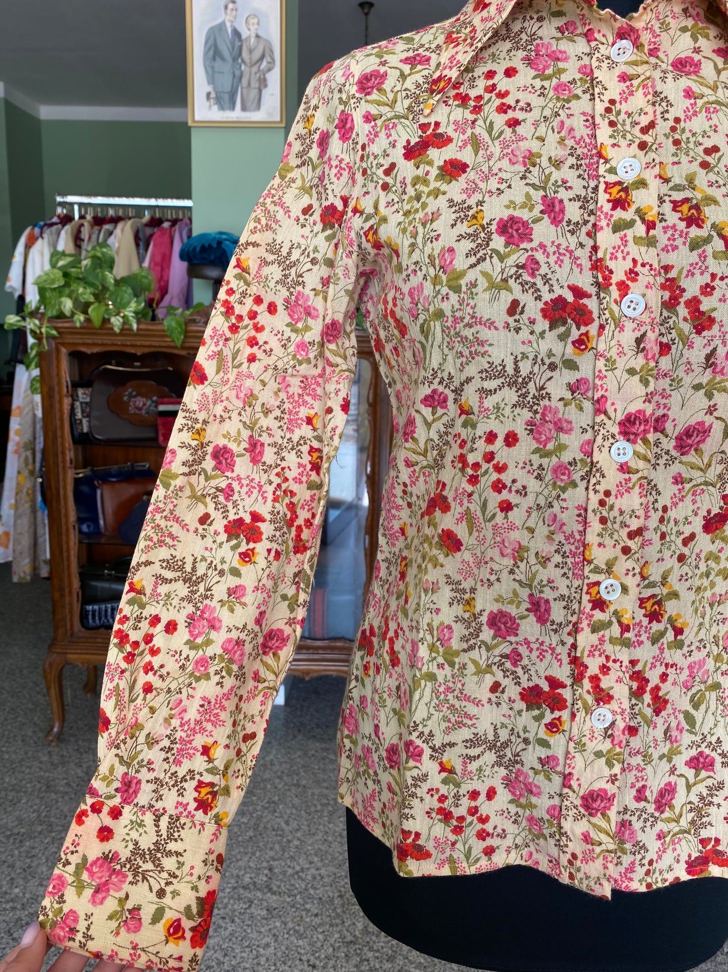 Camicia anni ‘70 stampa floreale - TG. 38/40