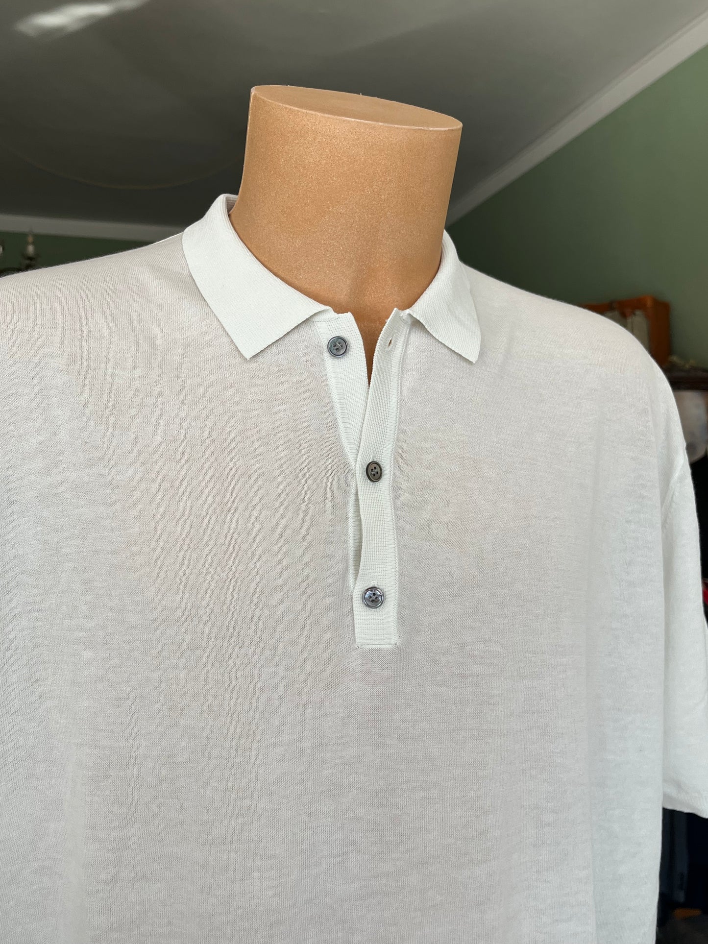 Polo a maniche corte cotone/lino tg. 58