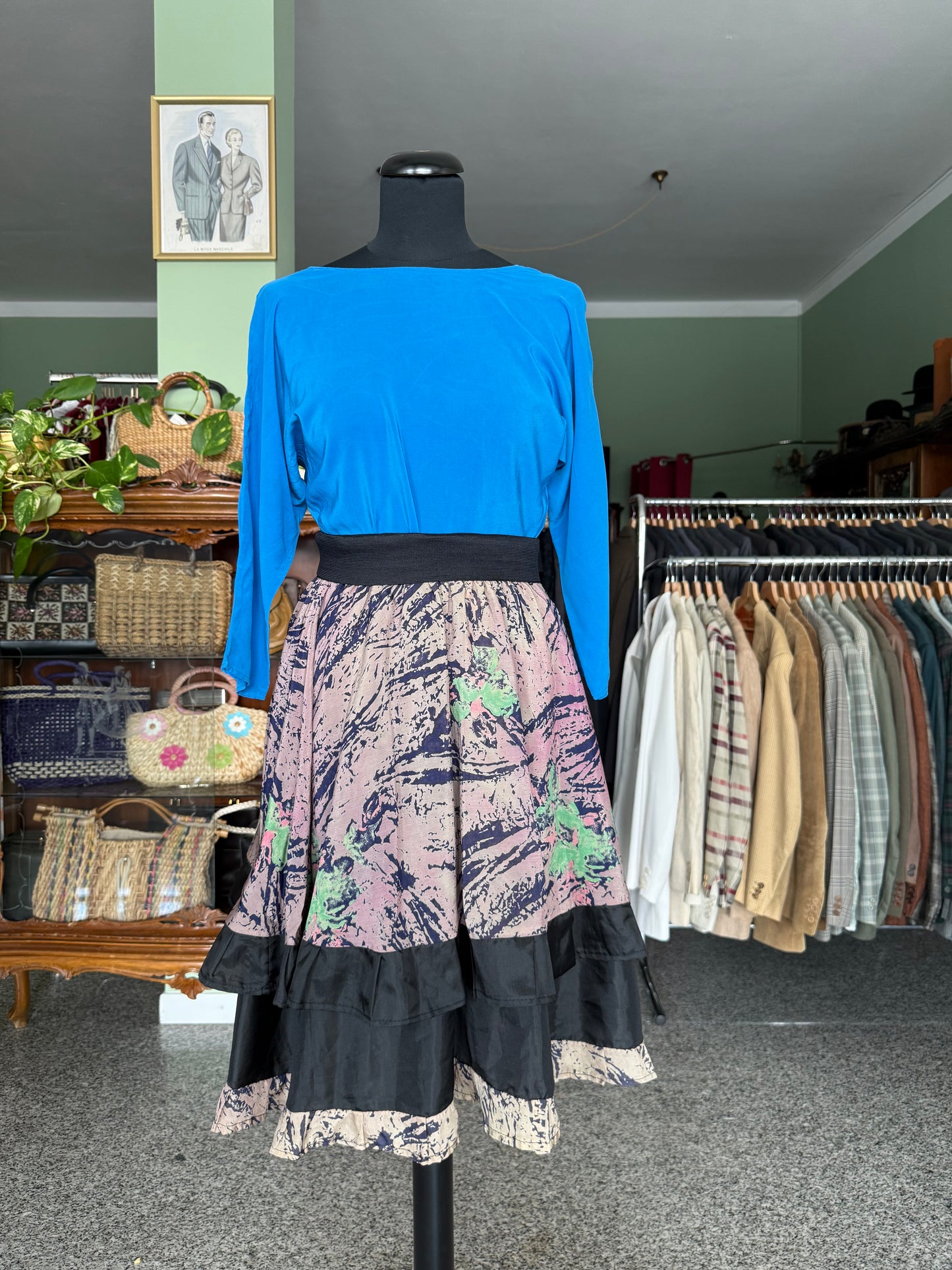 Blusa blu in pura seta - TG. 38