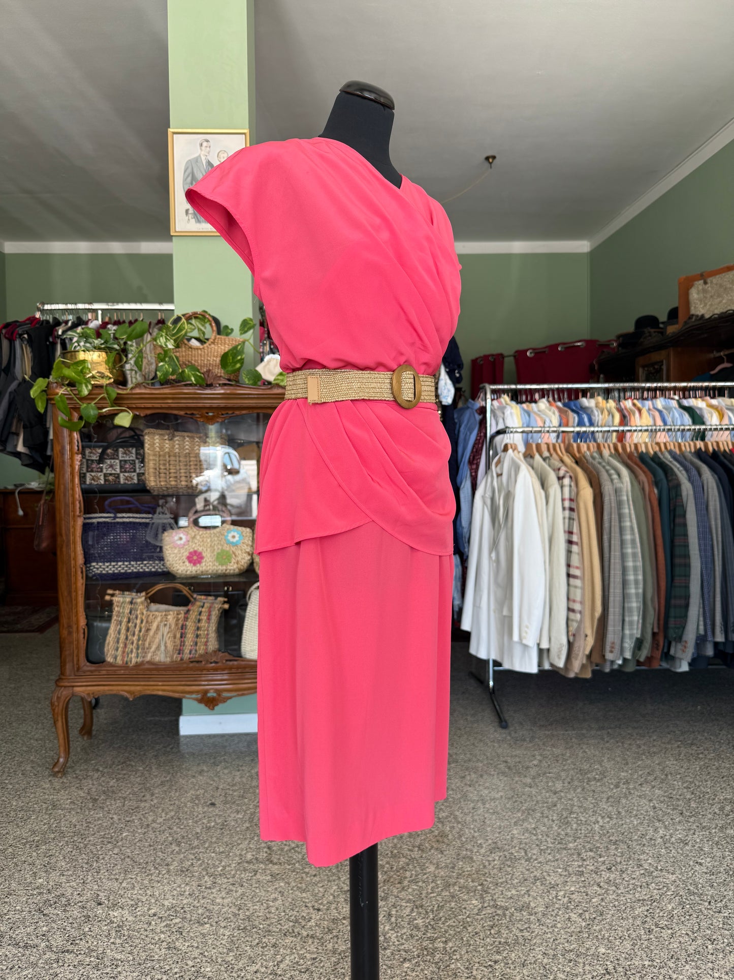Abito con peplum color magenta - TG. 40/42