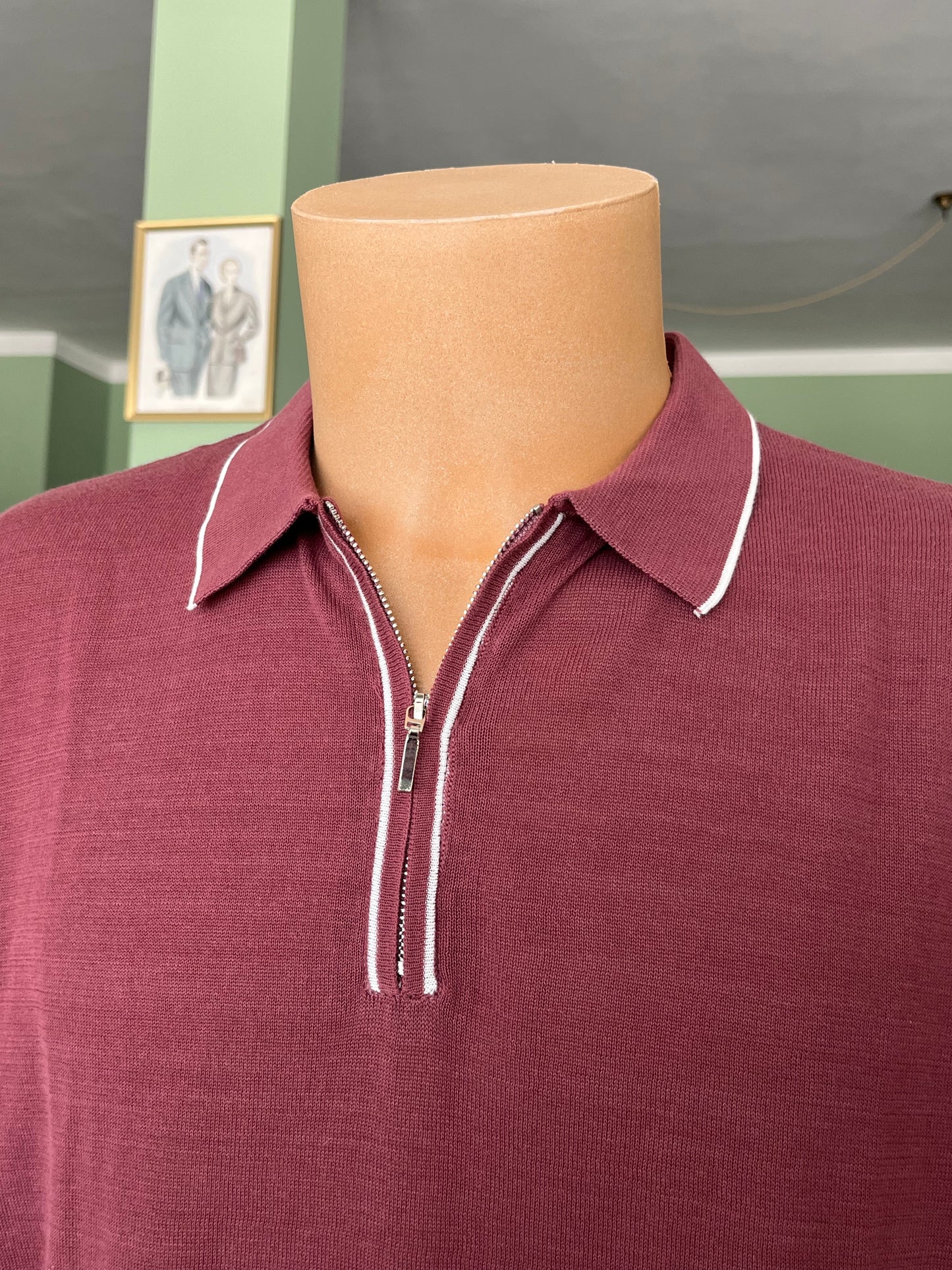 Polo a maniche corte cotone/lino tg. 58