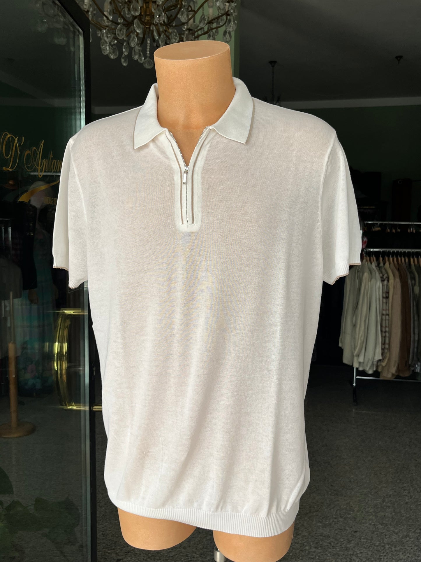 Polo a maniche corte cotone/lino tg. 56-58