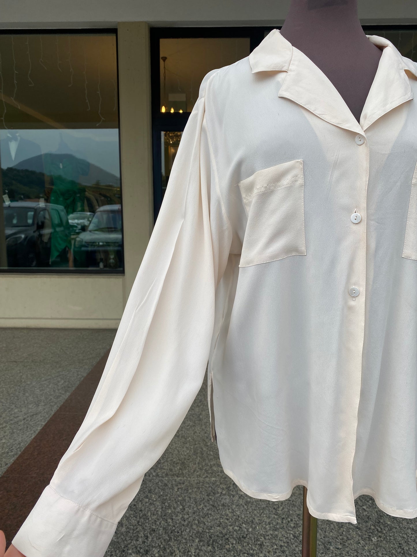 Camicia in seta panna - TG. 50