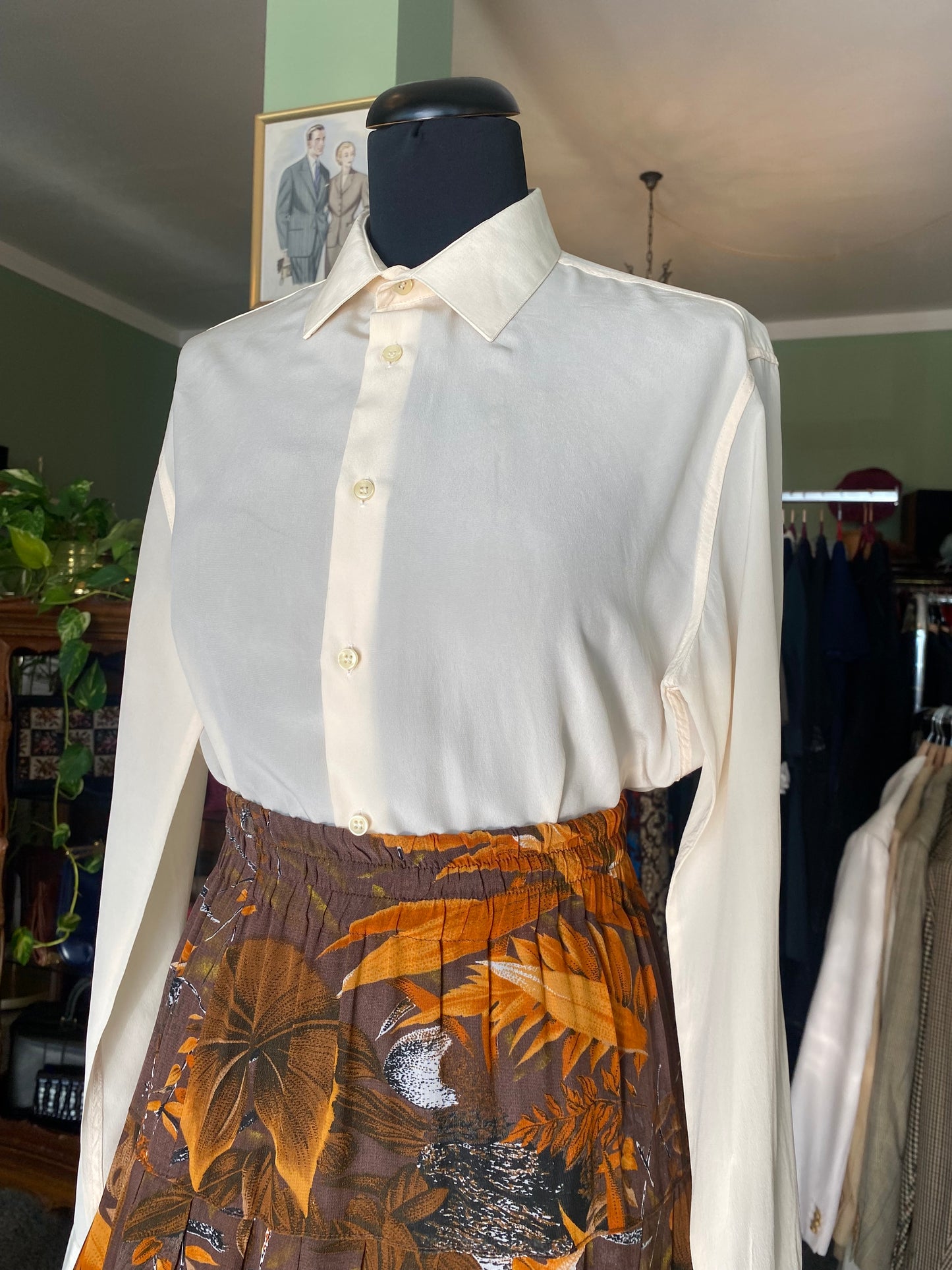 Camicia in seta panna - TG. 44/46