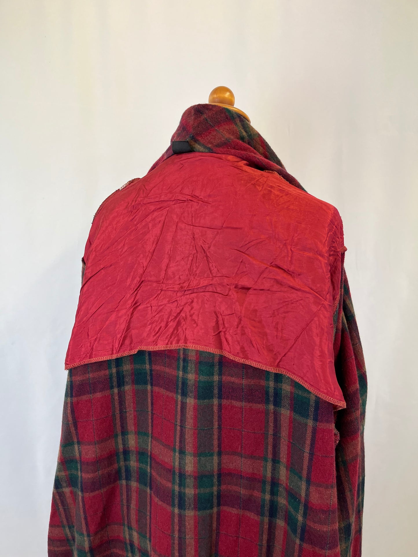 Vestaglia da camera borgoga a quadri XL-XXL