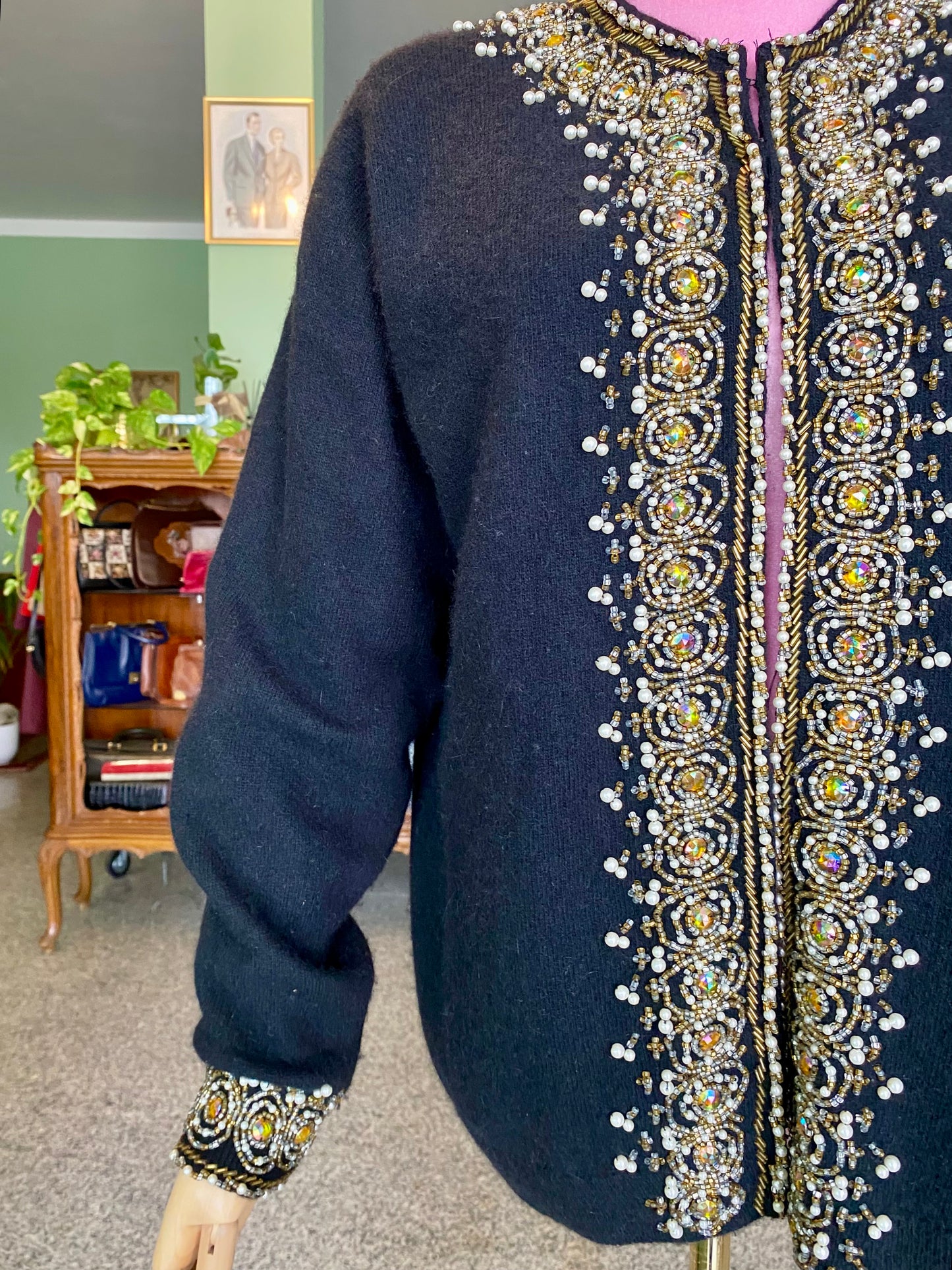 Cardigan anni ‘60 con ricami - TG. 44/46