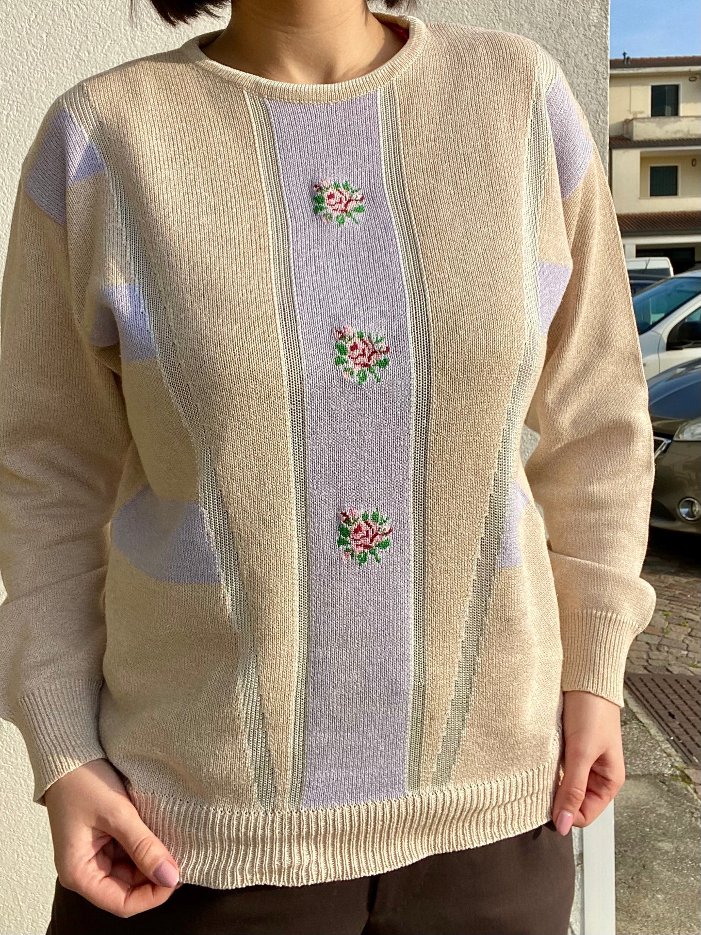 Pullover con roselline 💞 - TG. 40/42/44