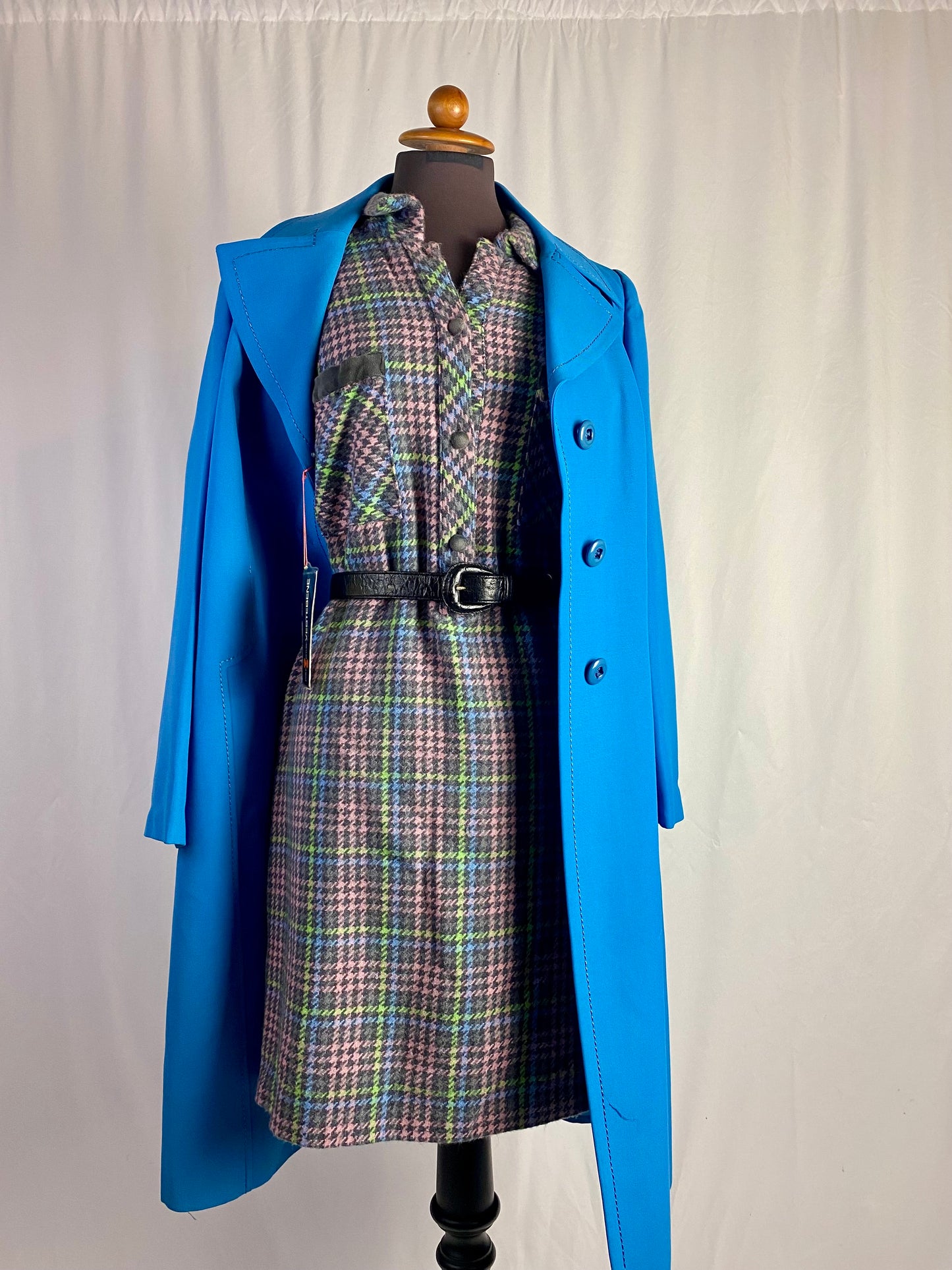 Cappotto anni ‘70 azzurro - nuovo fondo di magazzino - TG. 40/42