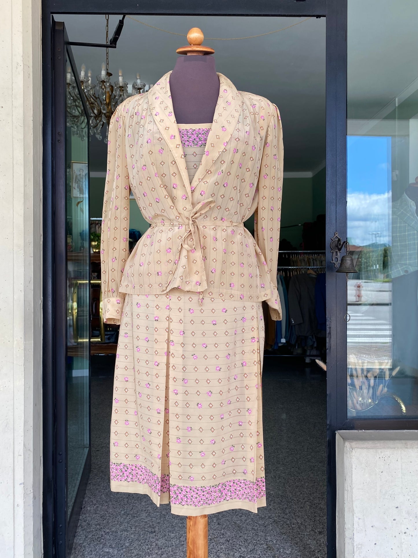 Completo sartoriale 3 pezzi in seta - TG. 44 circa