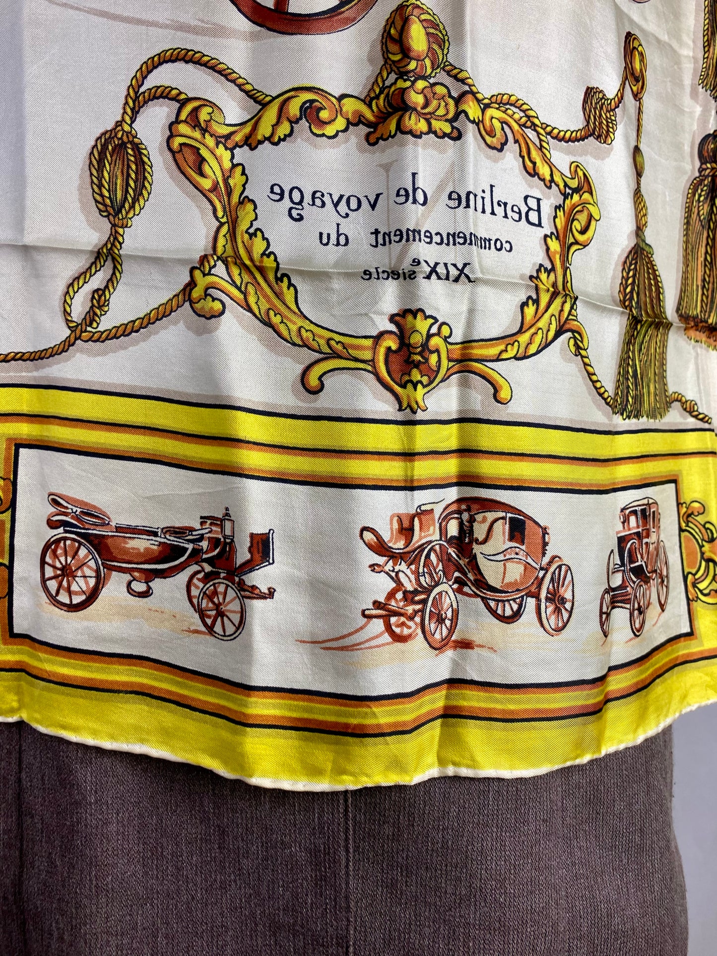 Foulard in seta con carrozza