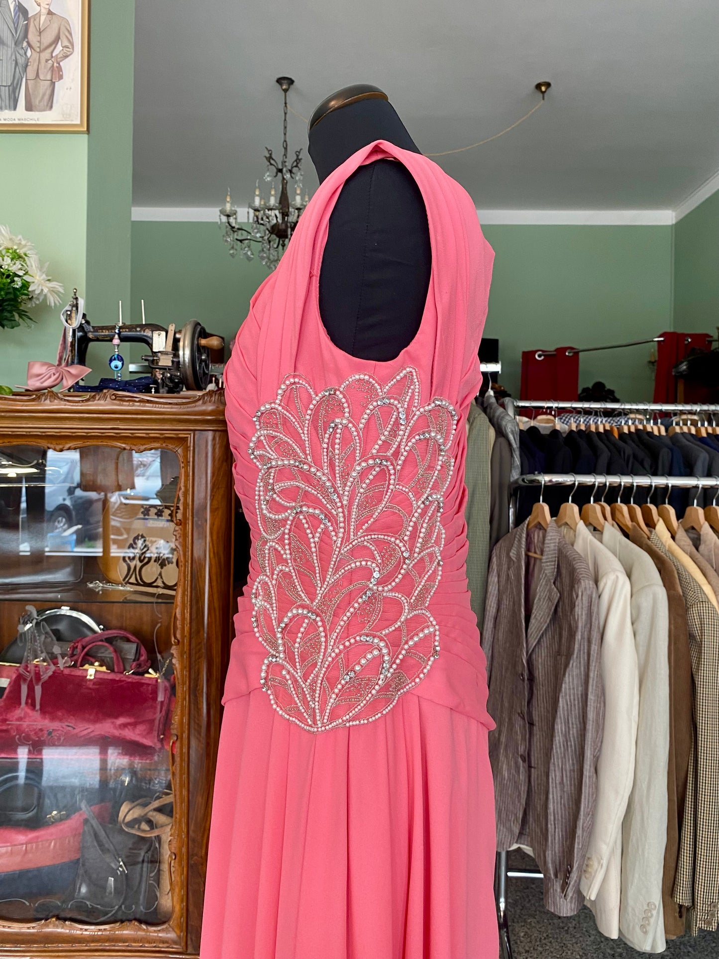 Abito da cerimonia rosa - TG. 44 circa