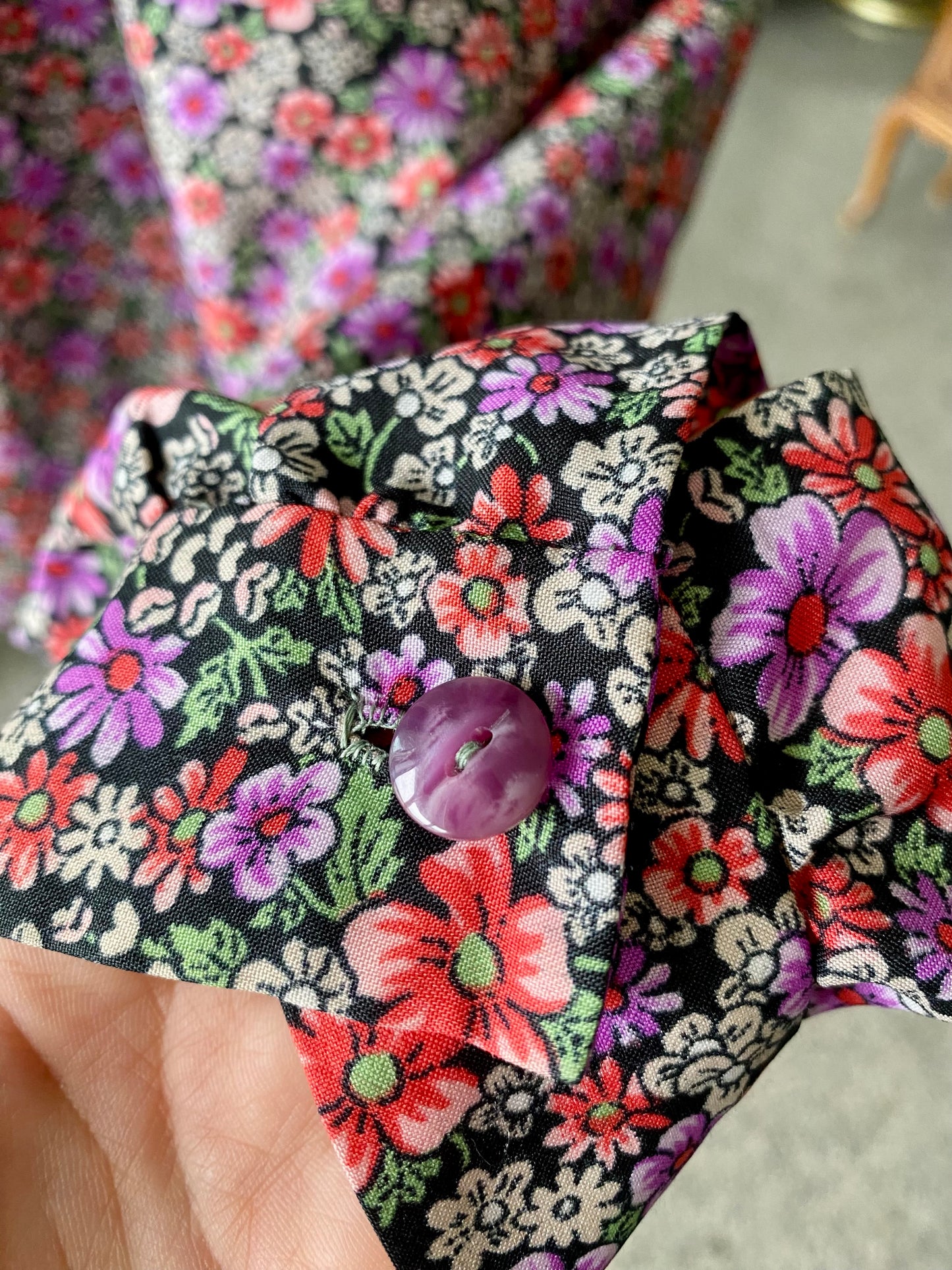 Camicia anni ‘70 stampa floreale - TG. 44 circa