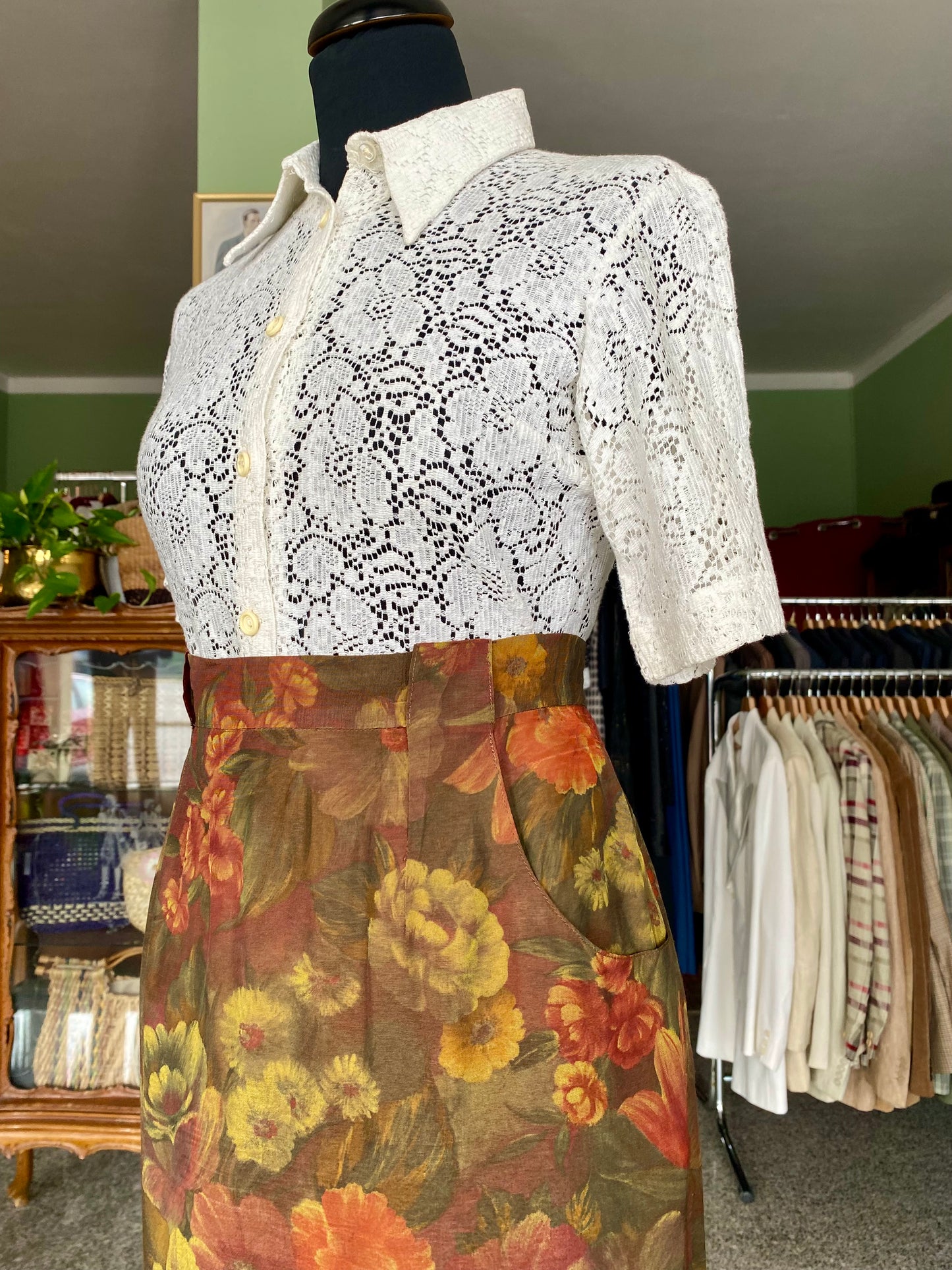 Camicia anni ‘70 in pizzo - TG. 38