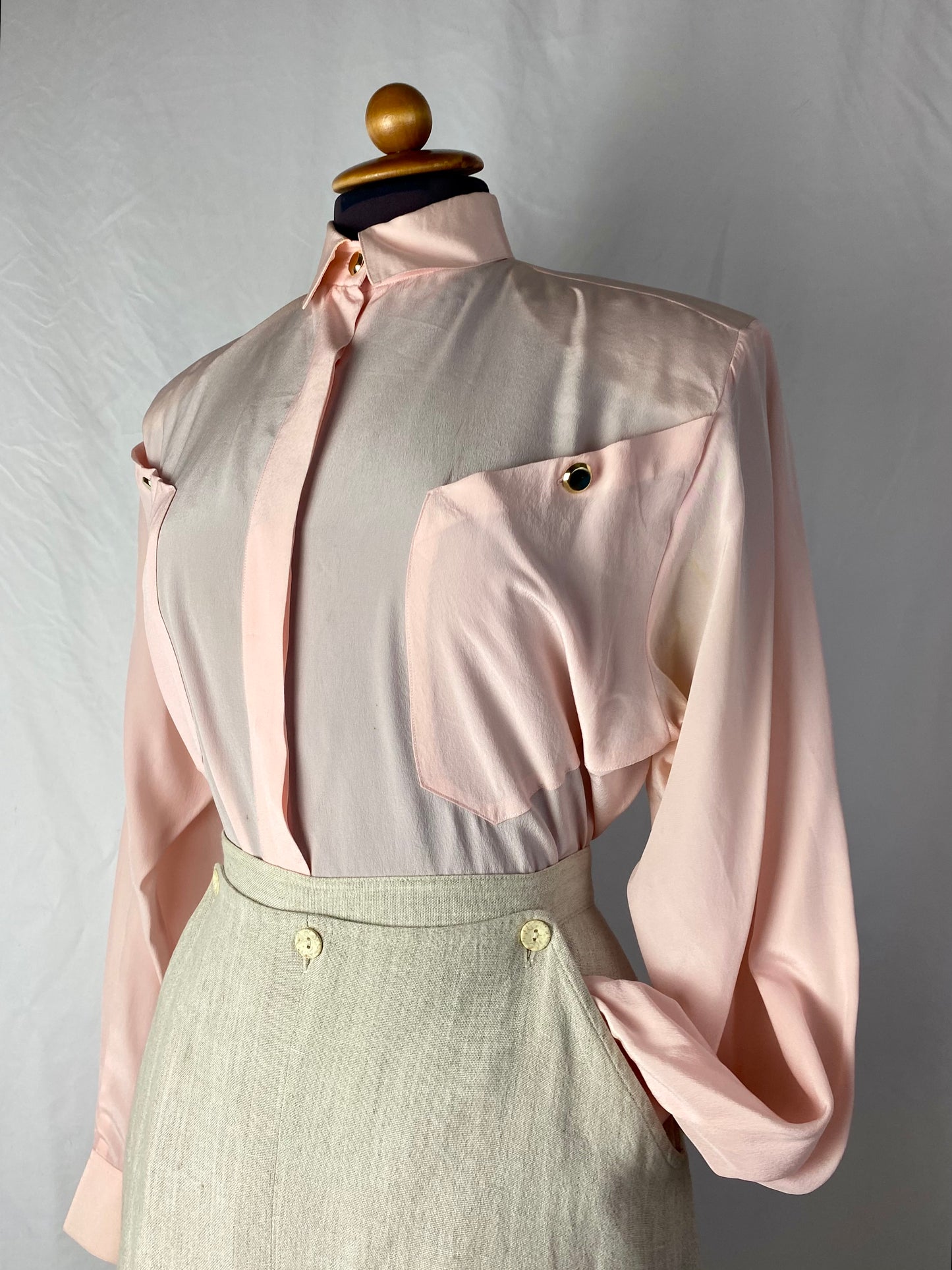 Camicia rosa in seta - TG. 42/44