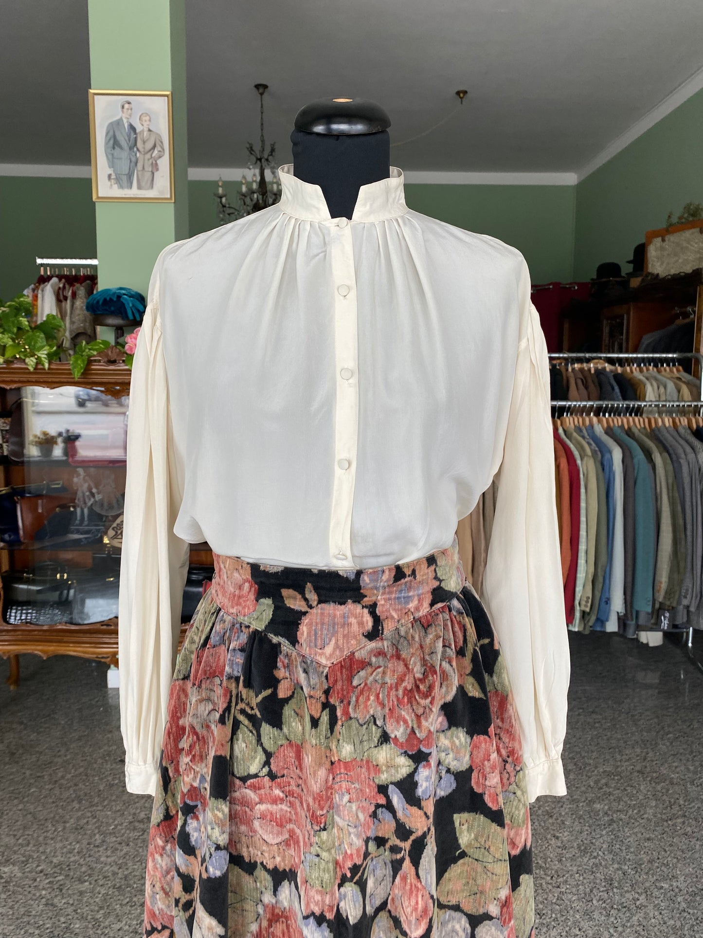 Camicia panna in 100% seta - TG 44/46 circa