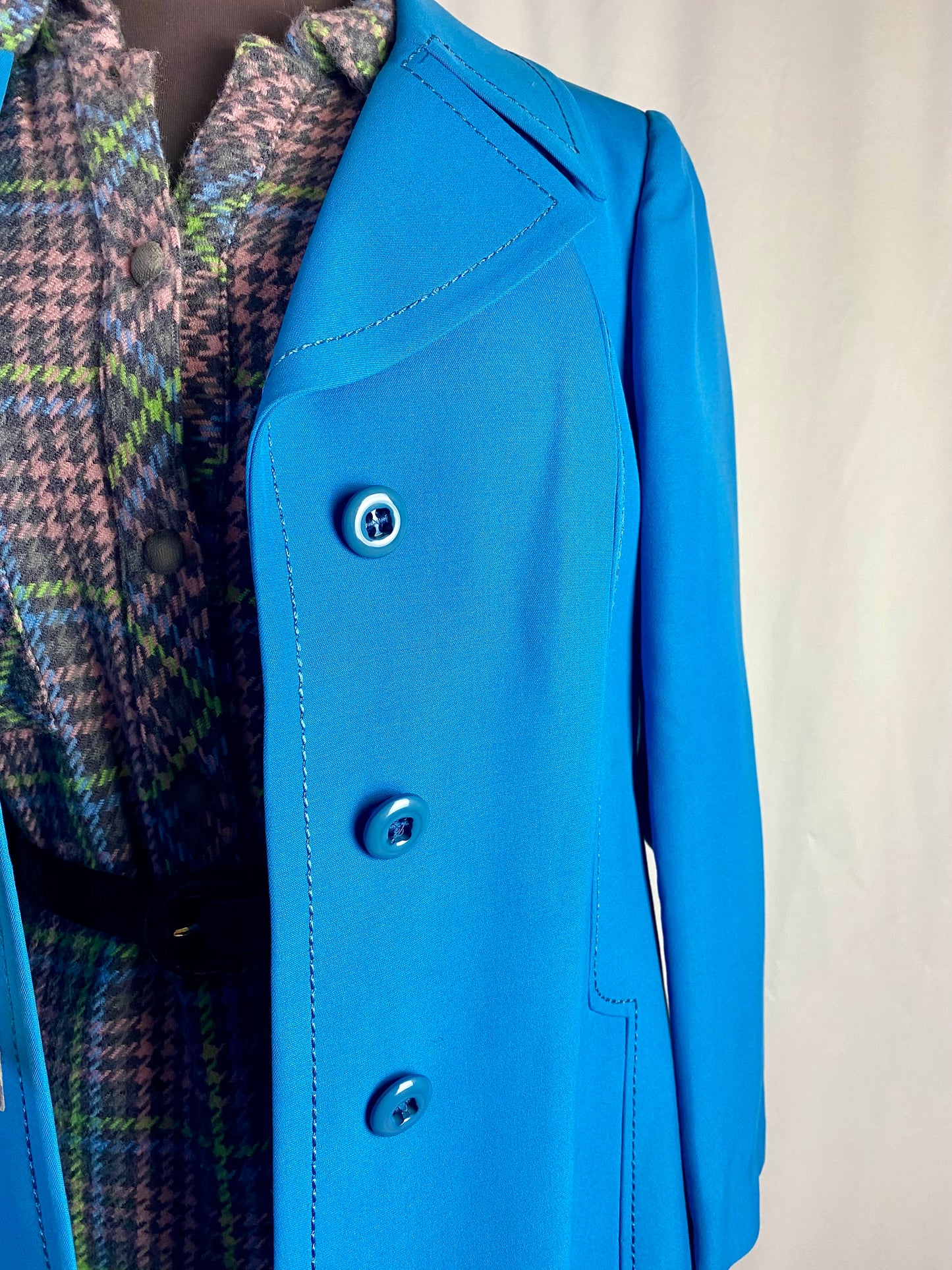 Cappotto anni ‘70 azzurro - nuovo fondo di magazzino - TG. 40/42