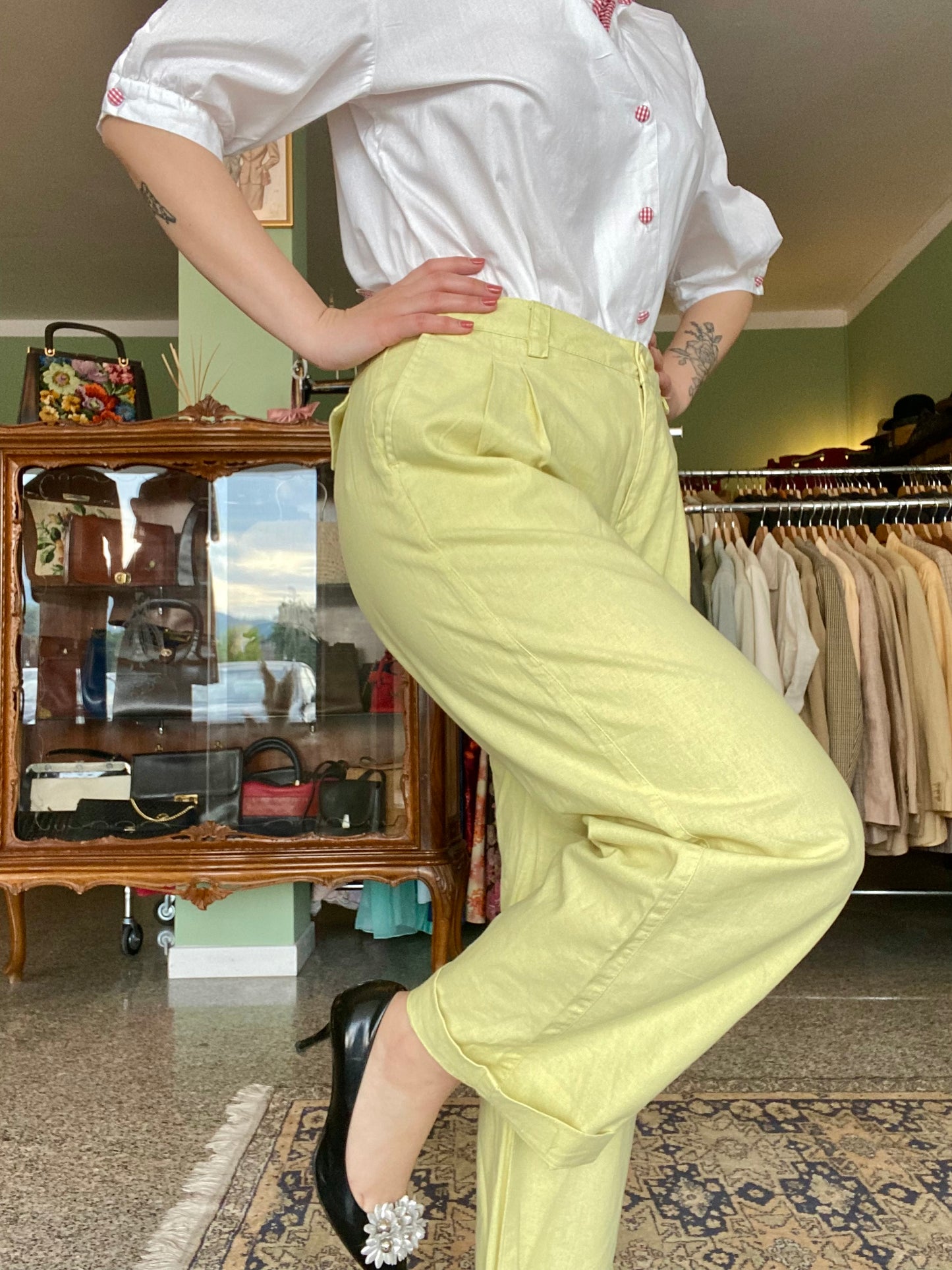 Pantaloni 100% lino Guess - TG. 44
