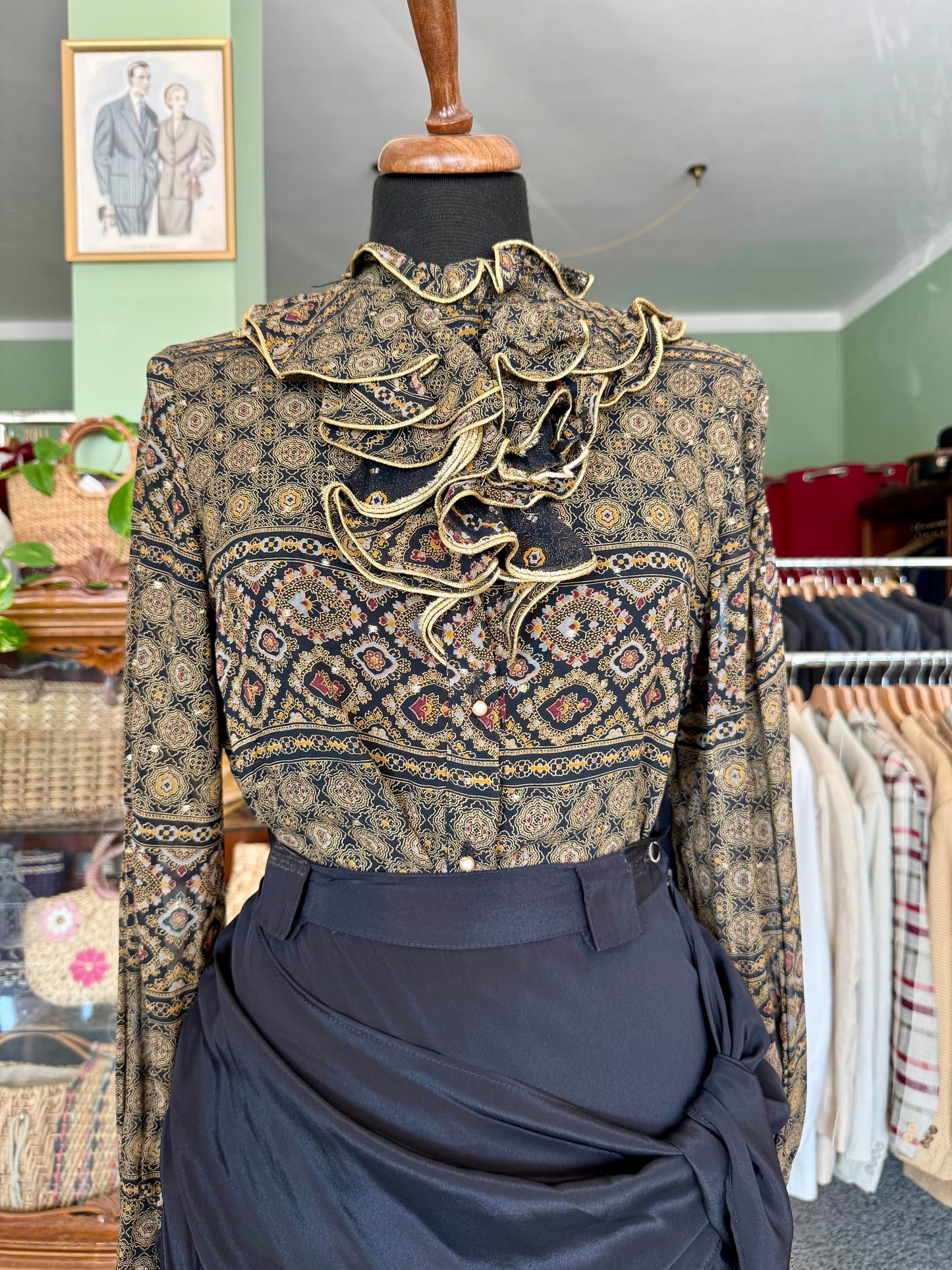 Camicia anni ‘70 con rouches - TG. 44