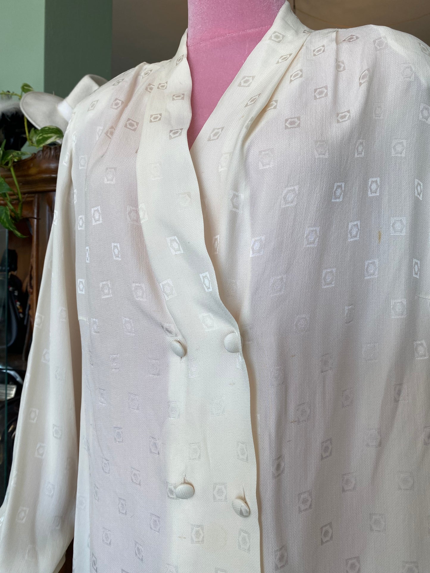 Camicia panna 100% seta - TG. 48/50