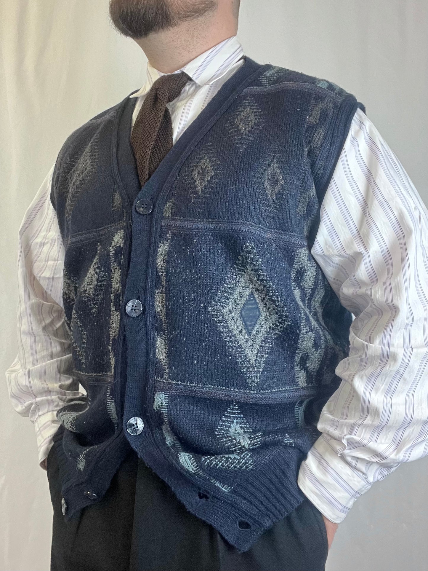 Gilet in maglia anni ‘80 tg. XL-XXL