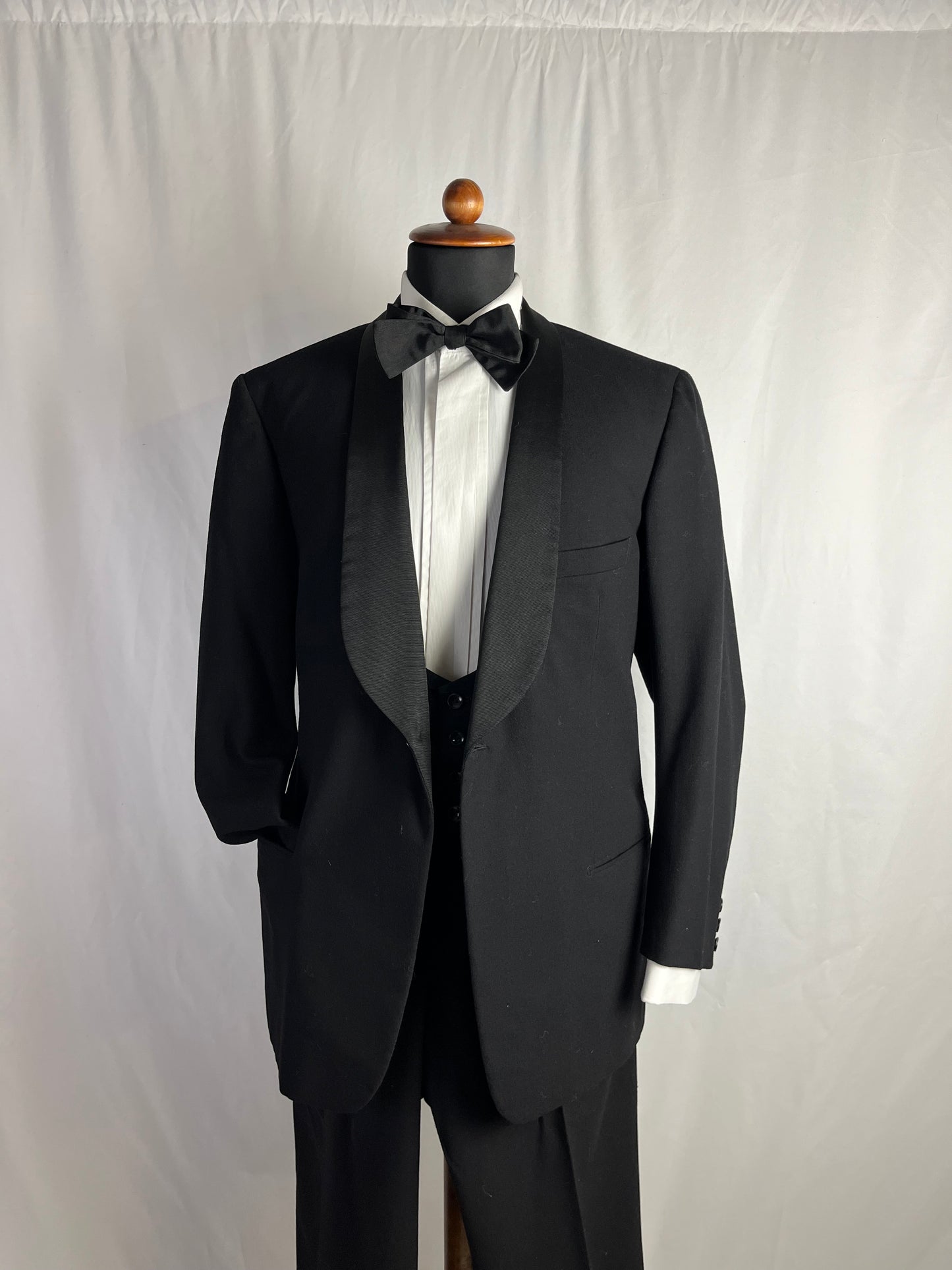 Smoking sartoriale tre pezzi anni ‘50 tg. 52-54