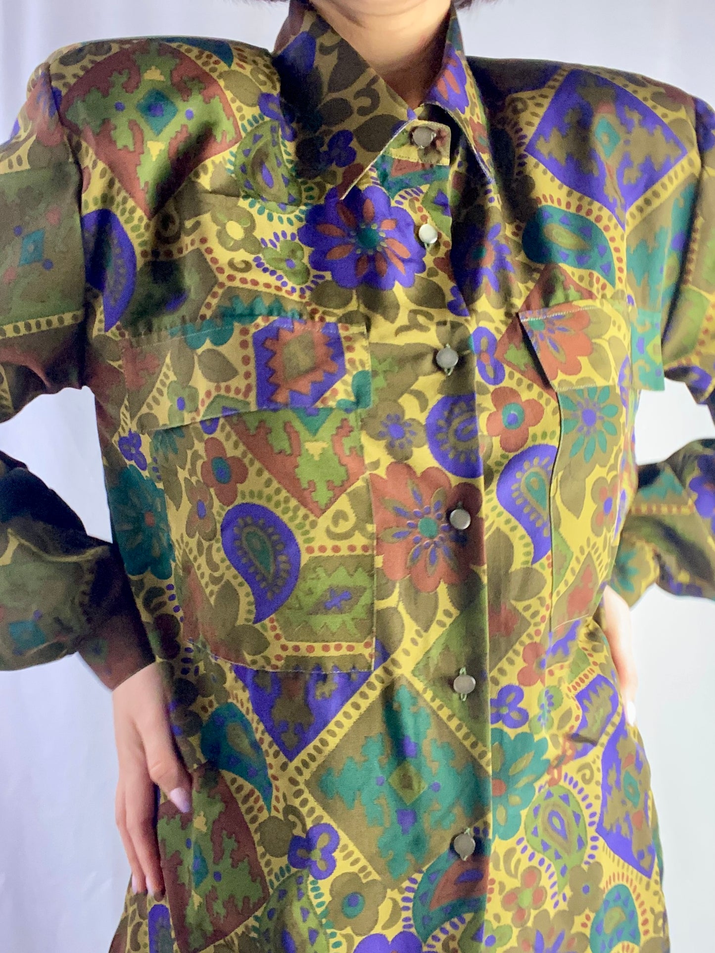 Camicia con stampa astratta - TG. 46