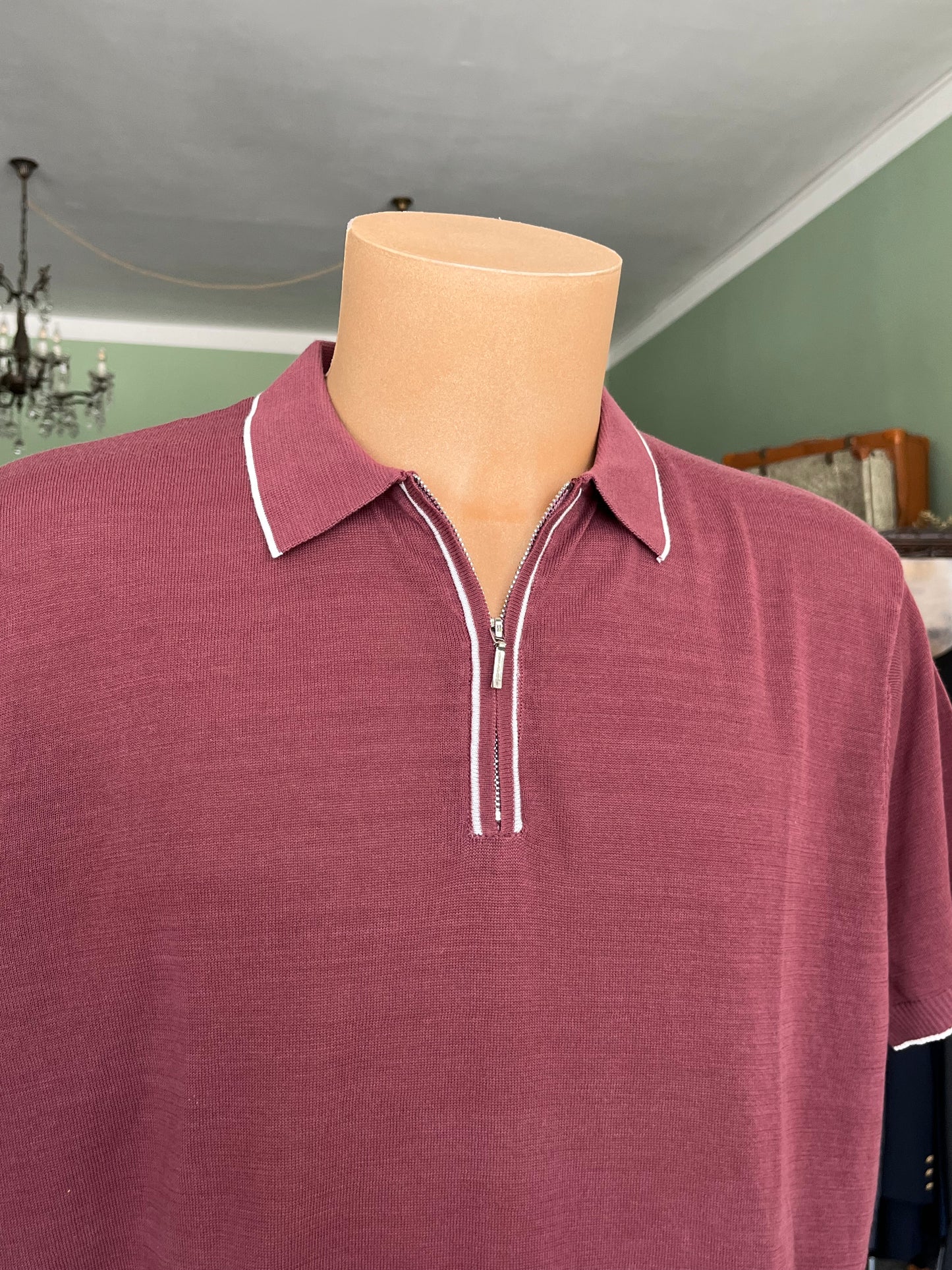 Polo a maniche corte cotone/lino tg. 58