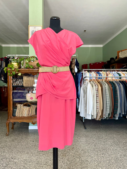 Abito con peplum color magenta - TG. 40/42