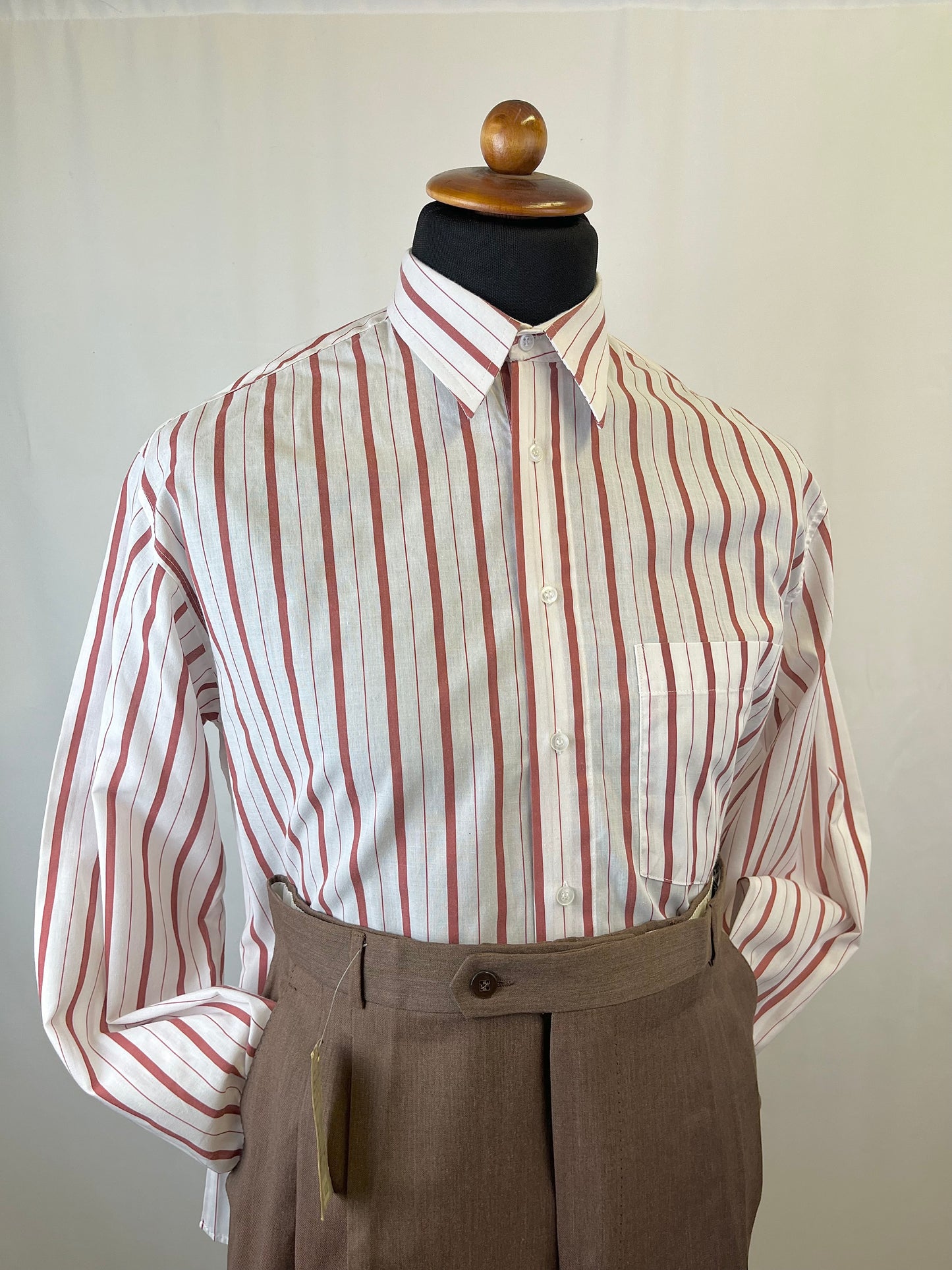 Camicia a righe mattone tg. M-L