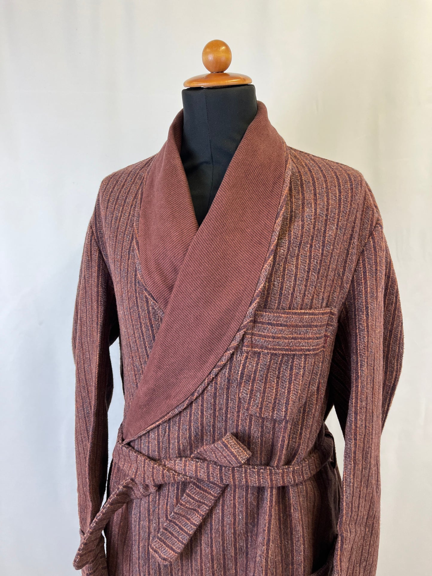 Vestaglia da camera borgoga a righe L-XL
