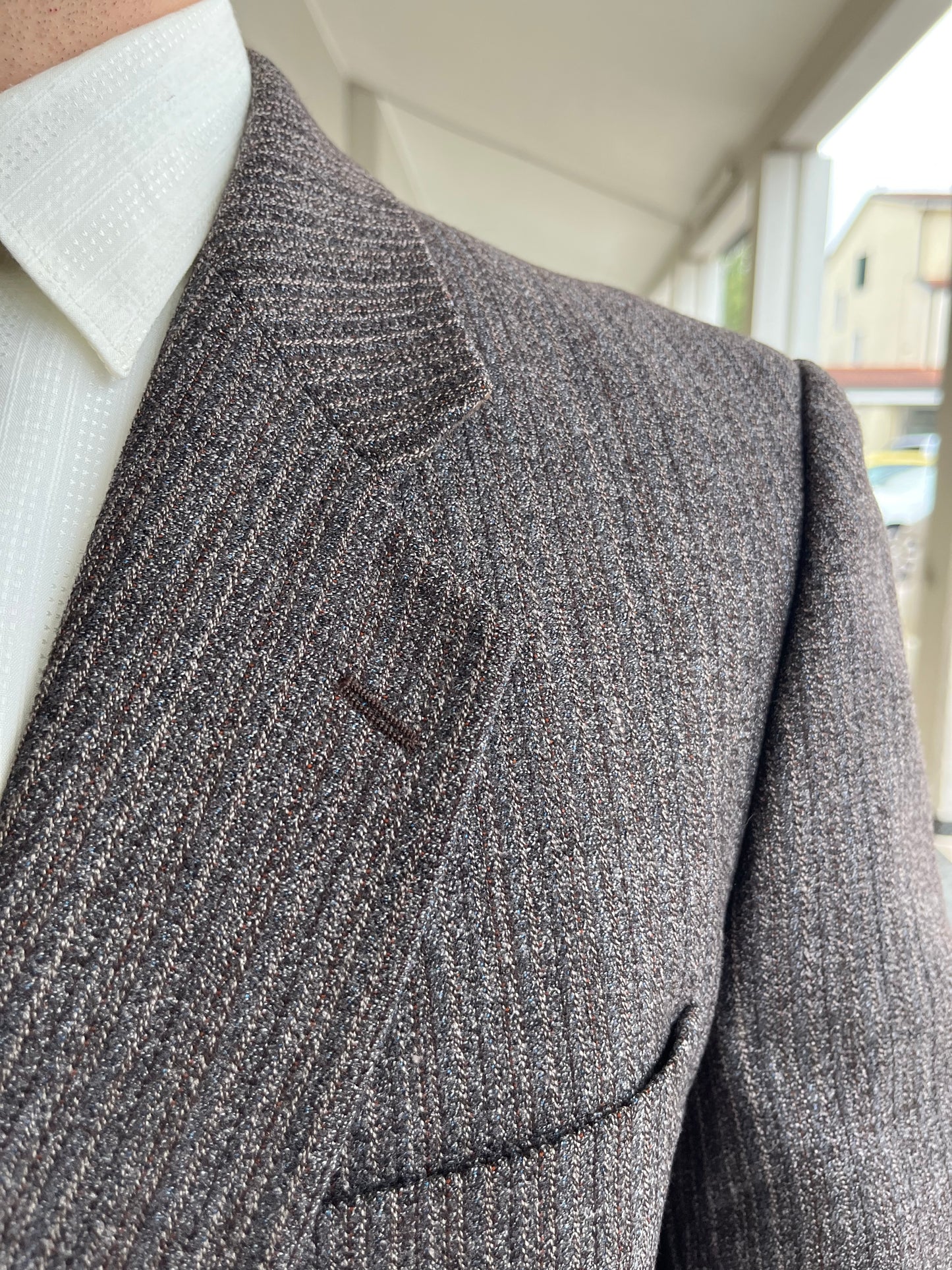 Giacca anni '80 a righe tg. 52-54