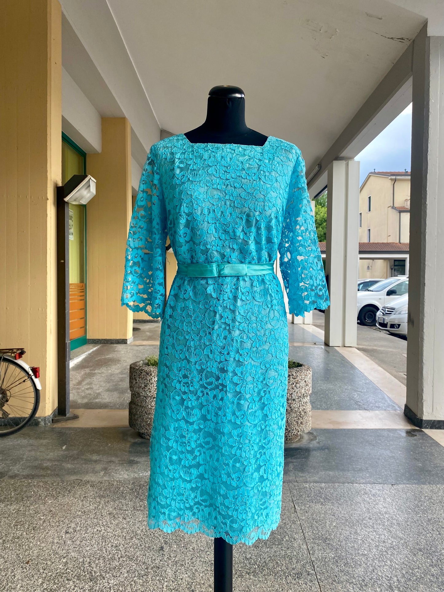 Abito anni ‘60 turchese - TG. 48/50/52