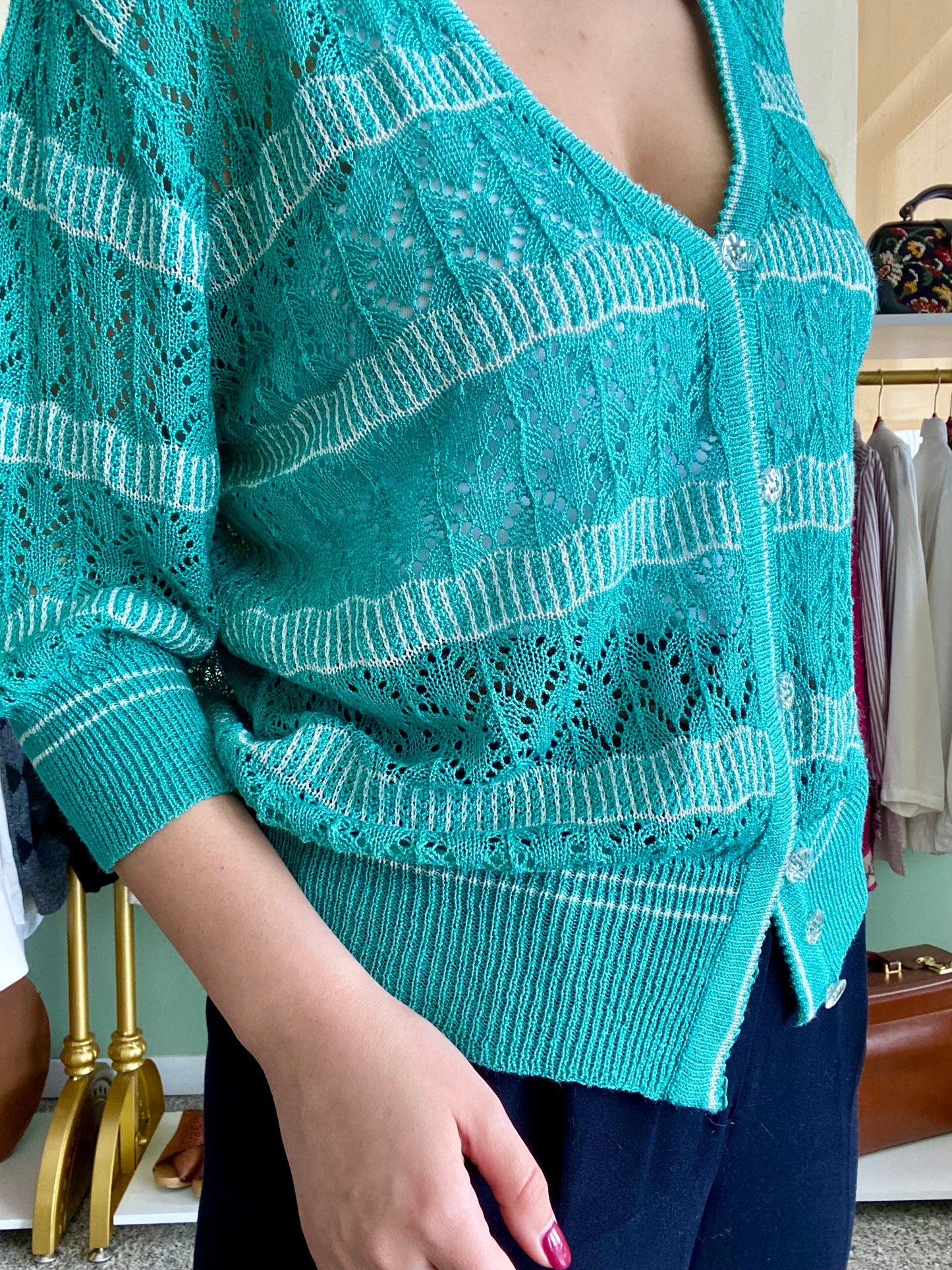 Cardigan bicolor - TG. da 40 a 46