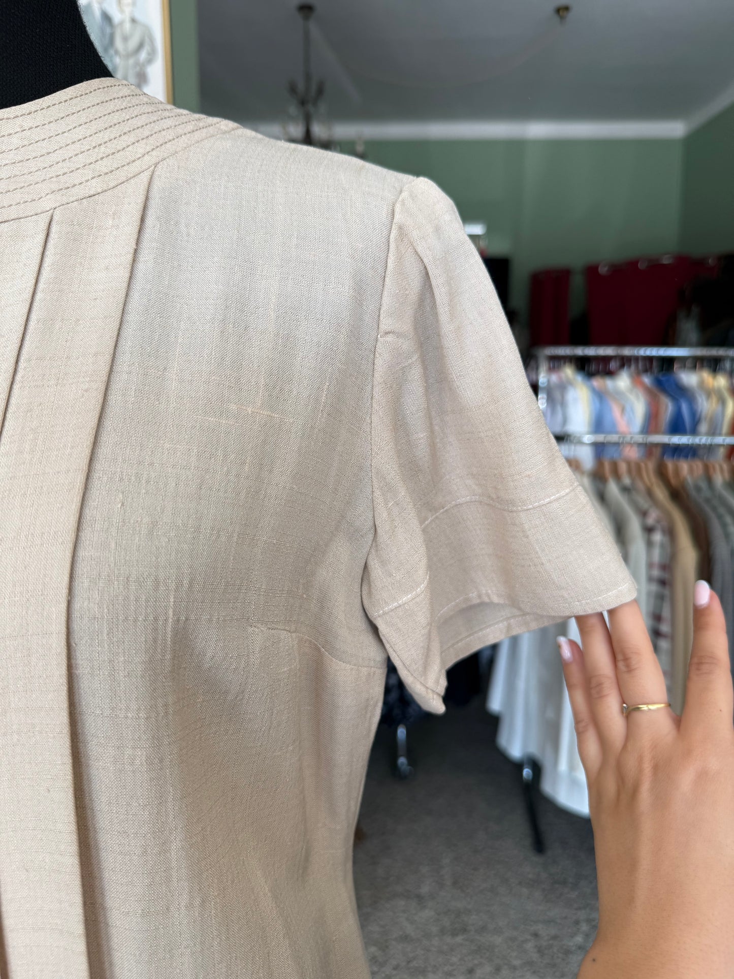 Abito sartoriale anni ‘60 lino e seta - TG. 44/ 46