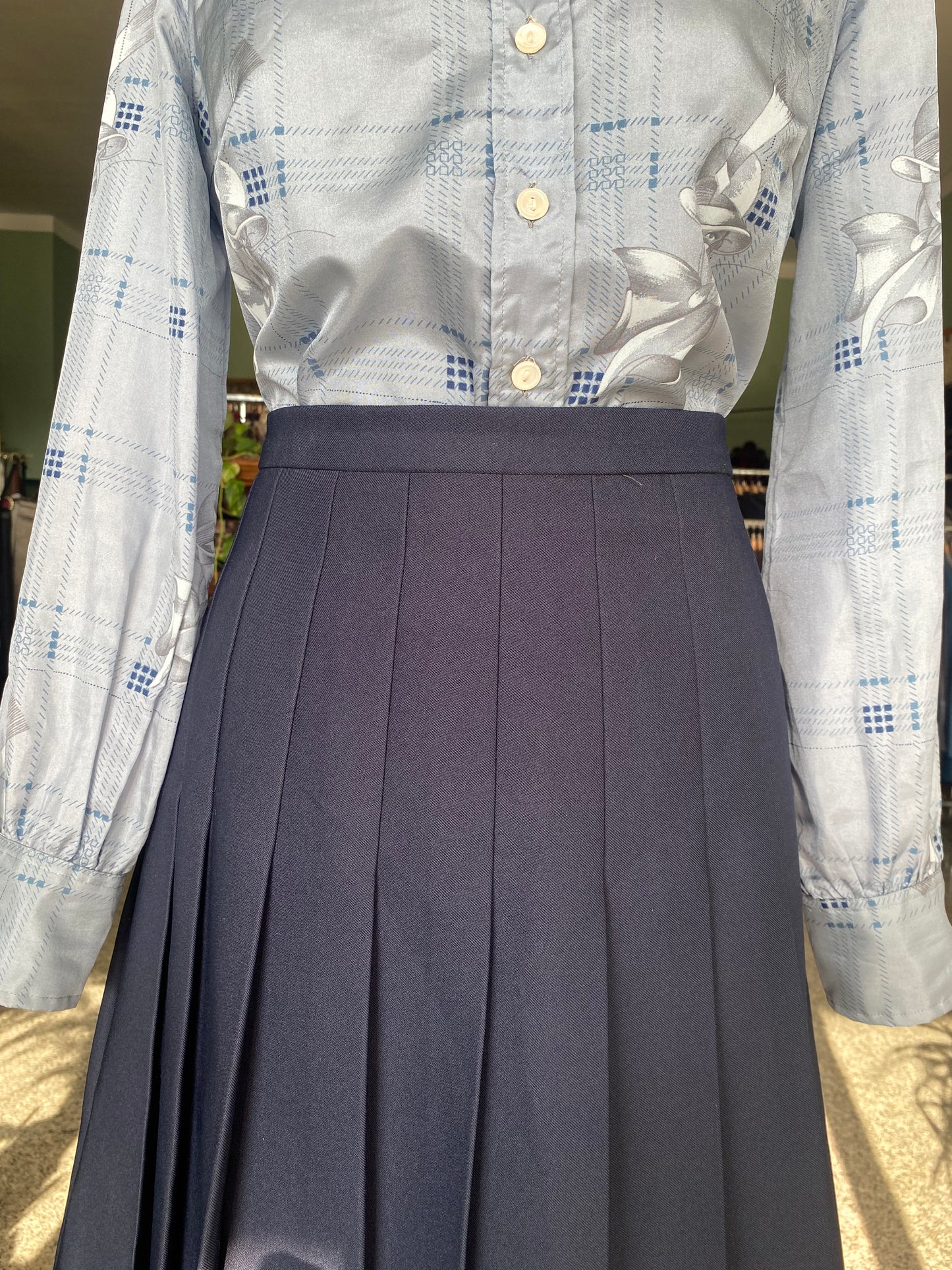 Gonna a pieghe blu - TG. 52