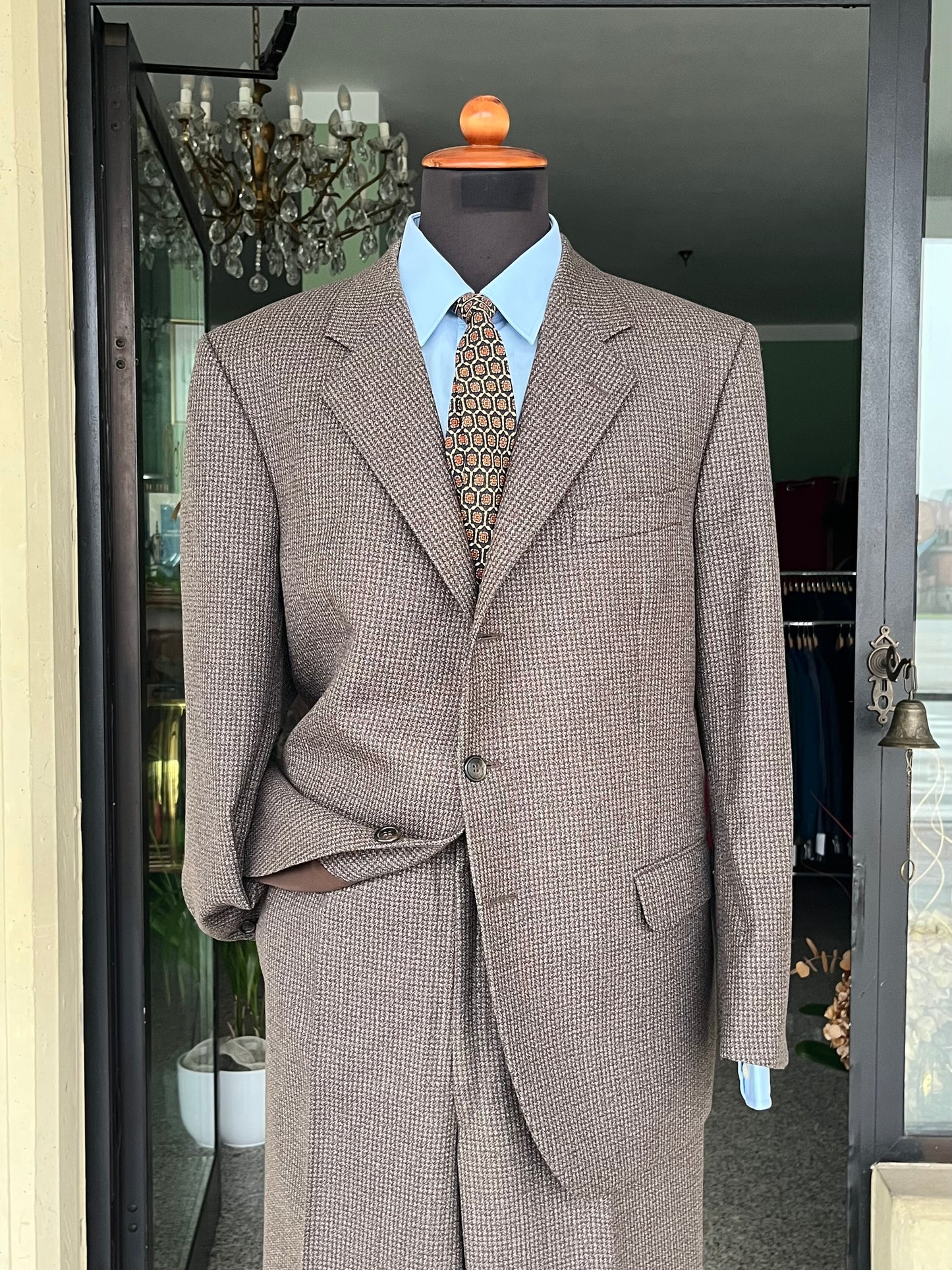 Completo anni '70 tweed tg. 56 drop 4