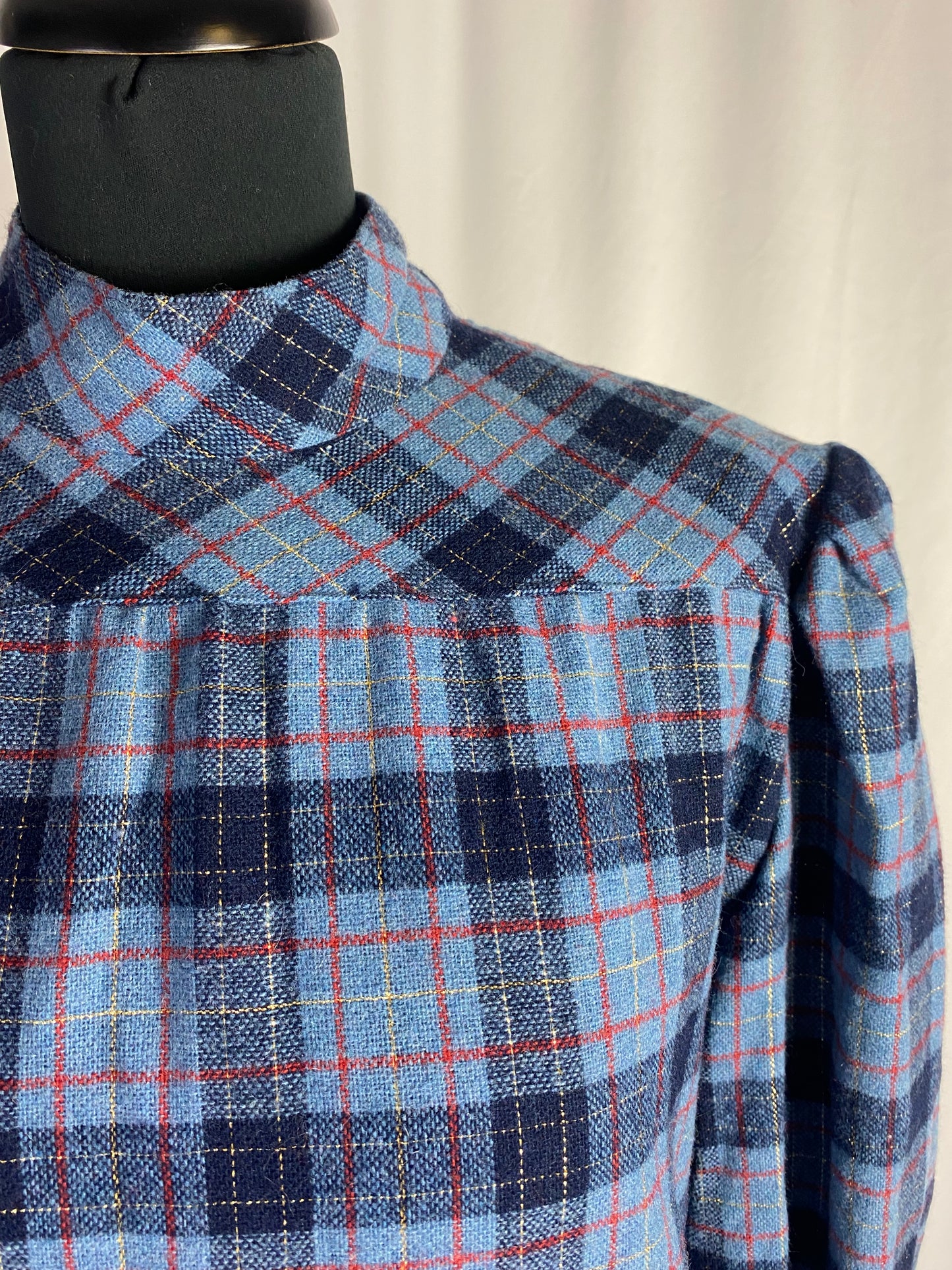 Abito anni ‘70 sartoriale in tartan - TG. 44 circa