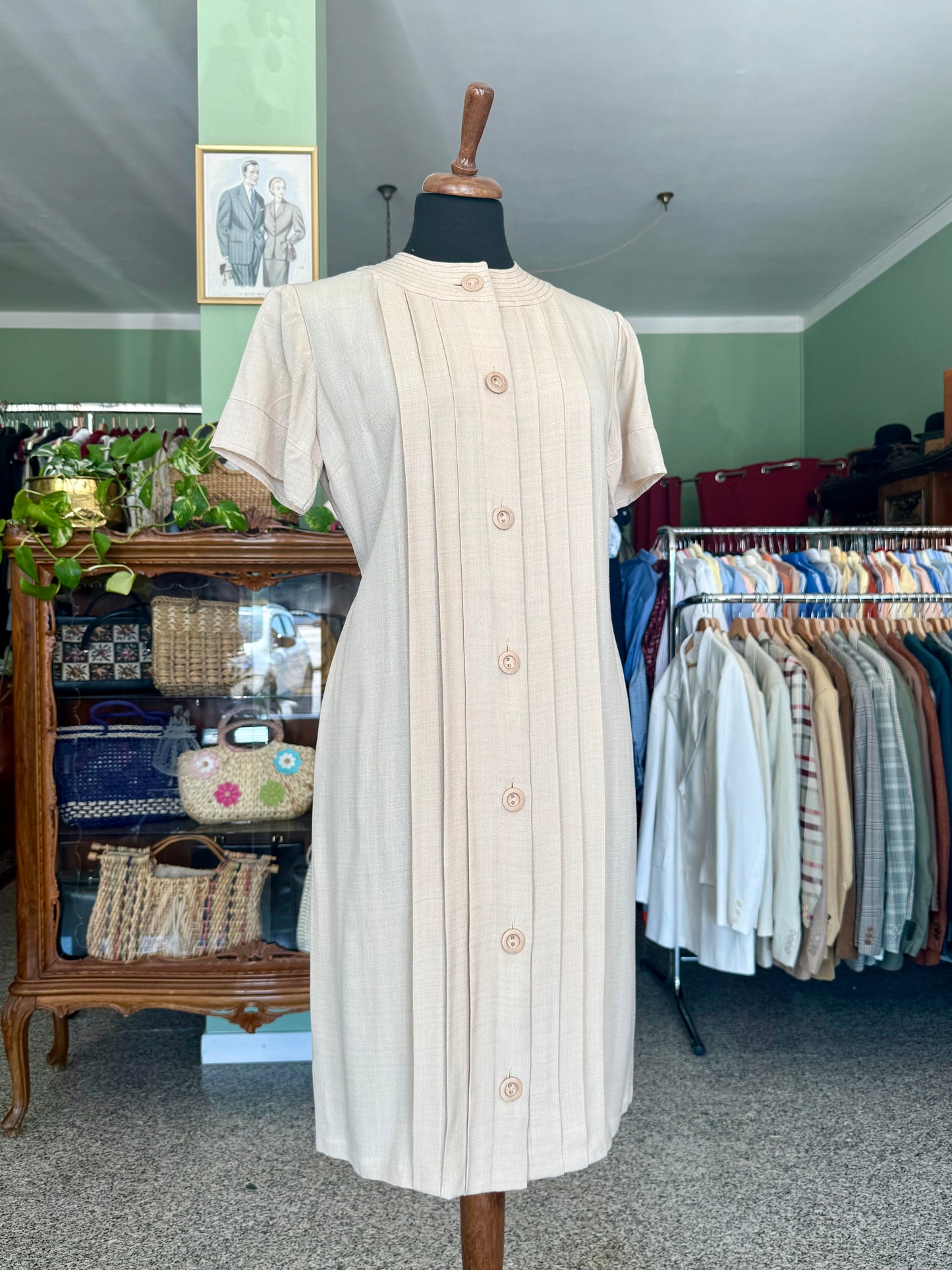 Abito sartoriale anni ‘60 lino e seta - TG. 44/ 46