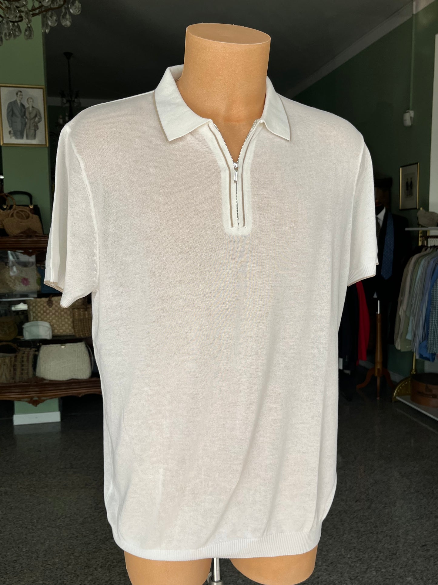 Polo a maniche corte cotone/lino tg. 56-58