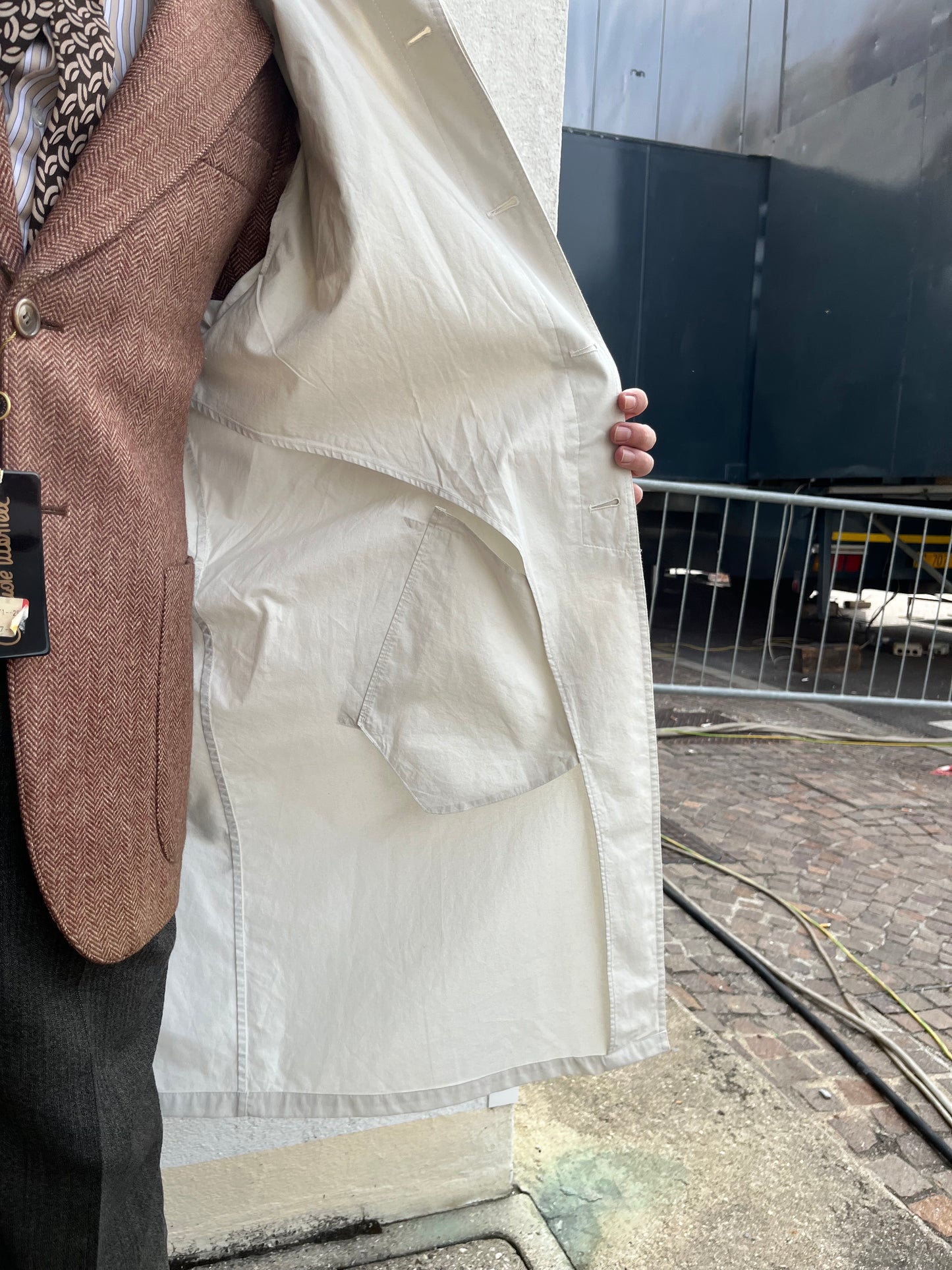 Trench anni ‘80 ghiaccio Gherardini
