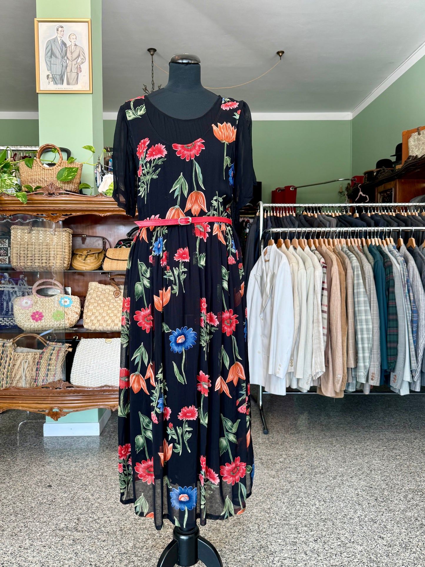 Abito elegante con stampa floreale - TG. 46