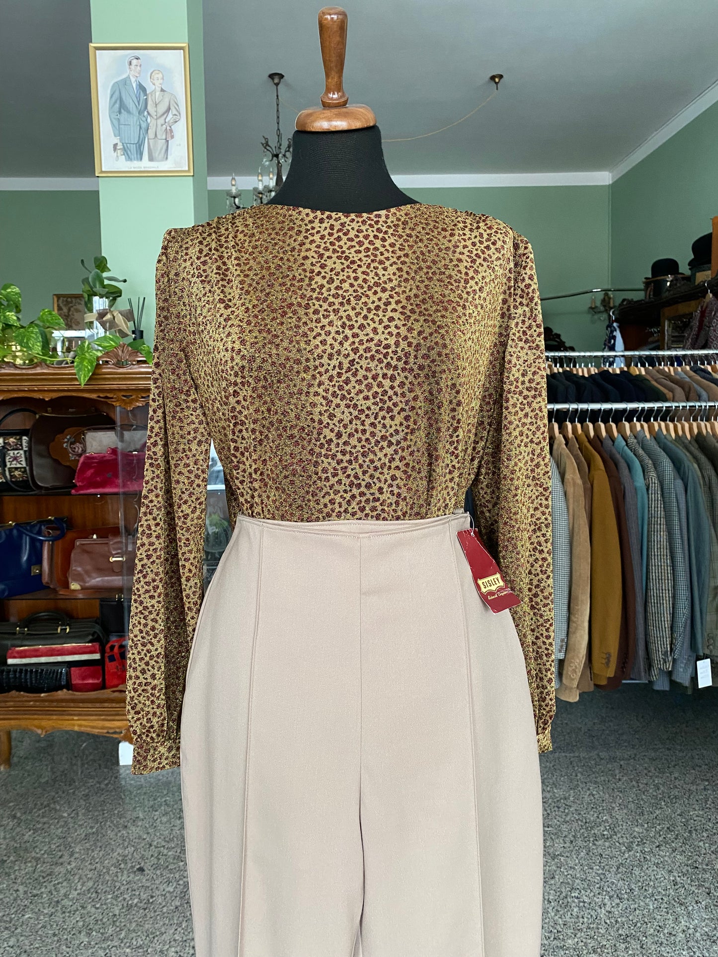 Blusa in lurex leopardata - TG. 44/46