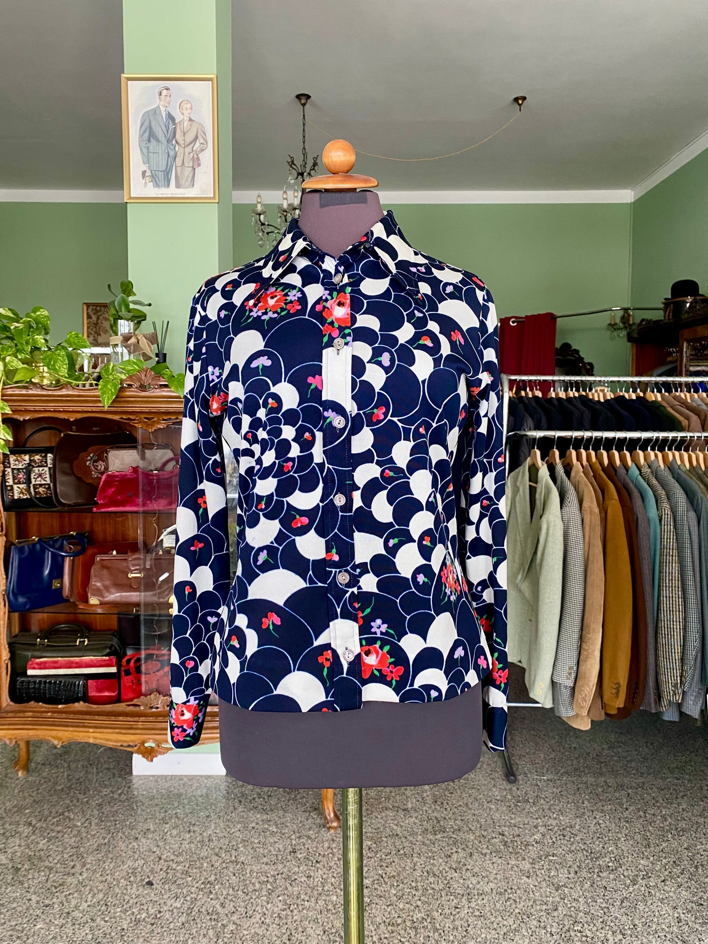 Camicia anni ‘70 stampa psichedelica - TG. 40/42